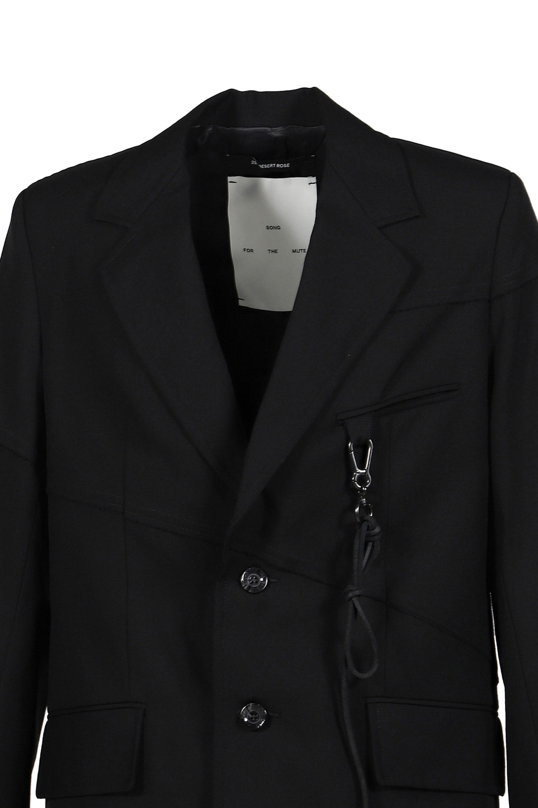 "SLASH" OVERSIZED BLAZER / BLK - 8