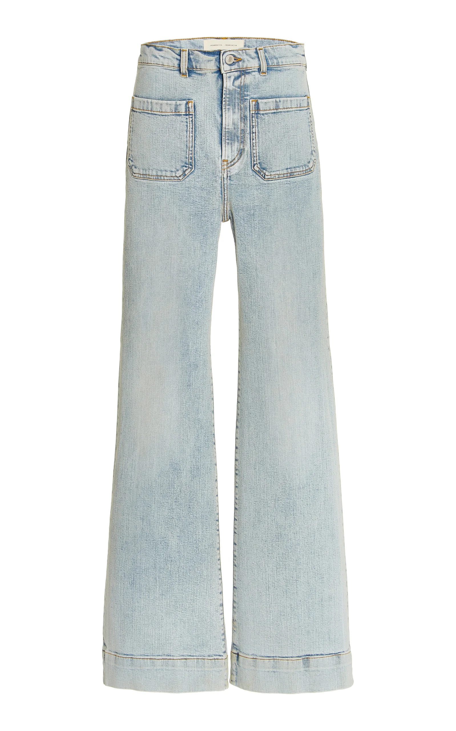 St Monica Stretch High-Rise Flared-Leg Jeans light wash - 1