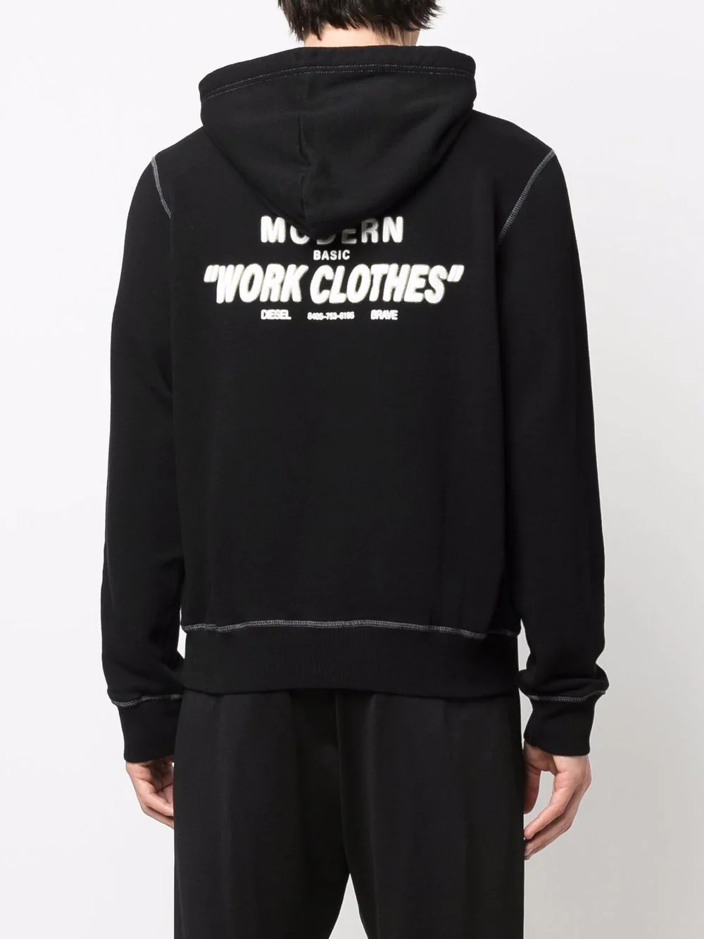 Modern Basic drawstring hoodie - 4