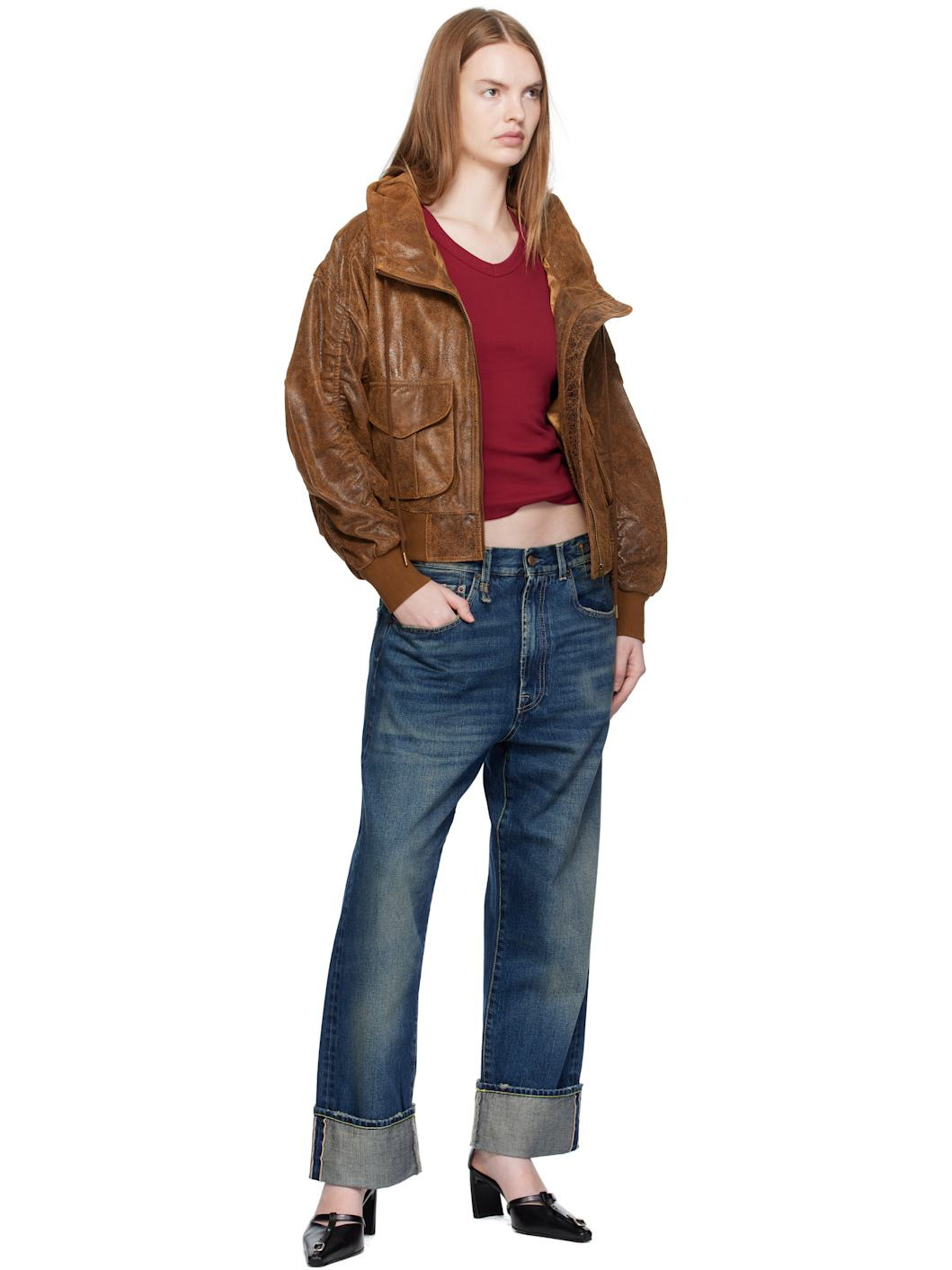 Blue Cuffed X-BF Jeans - 4