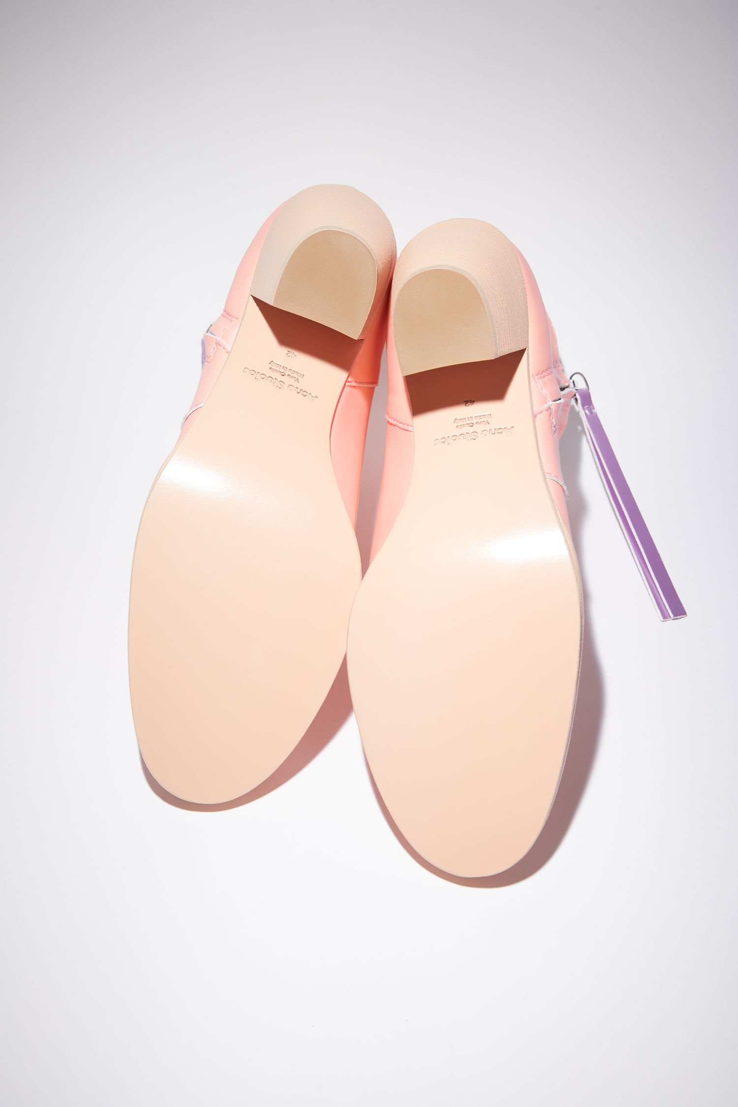 Faux leather boots - Salmon pink - 3