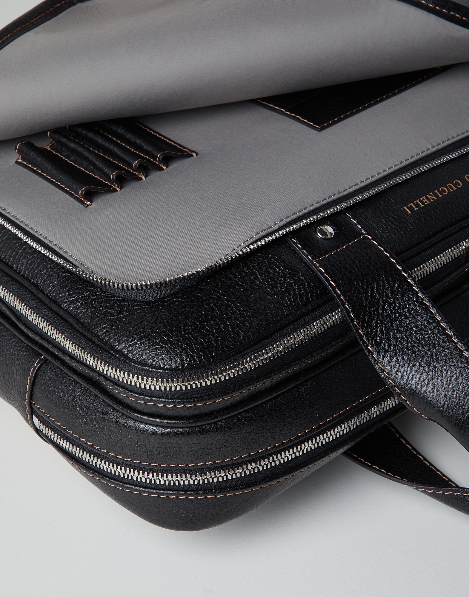 Grained calfskin briefcase - 3