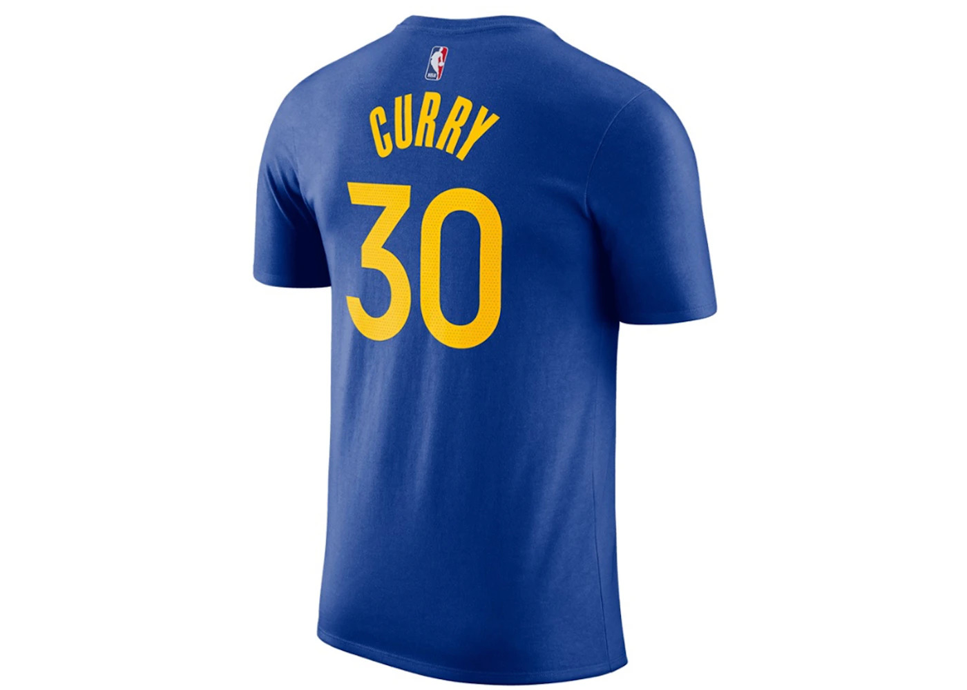 Nike NBA Golden State Warriors Stephen Curry T-shirt Blue/Yellow - 2
