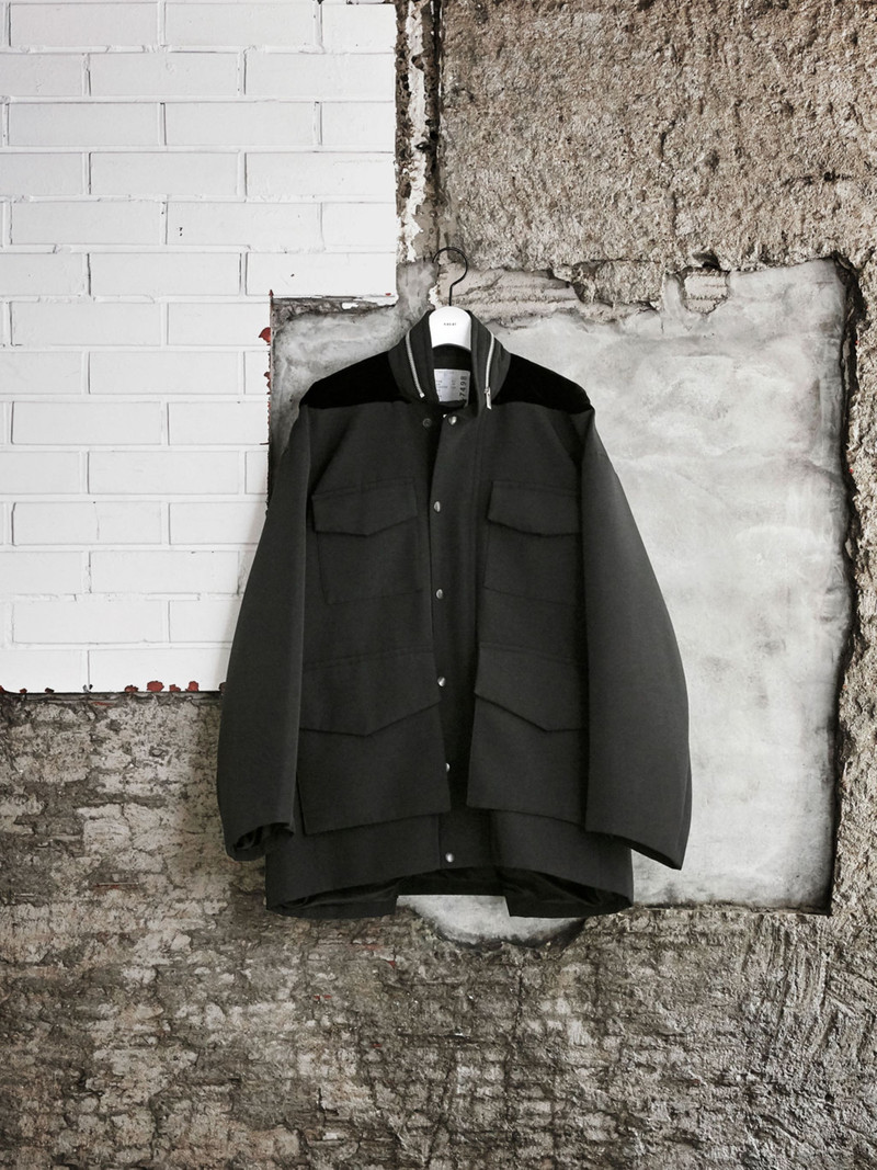 sacai Grosgrain Bonding x Velvet Blouson outlook