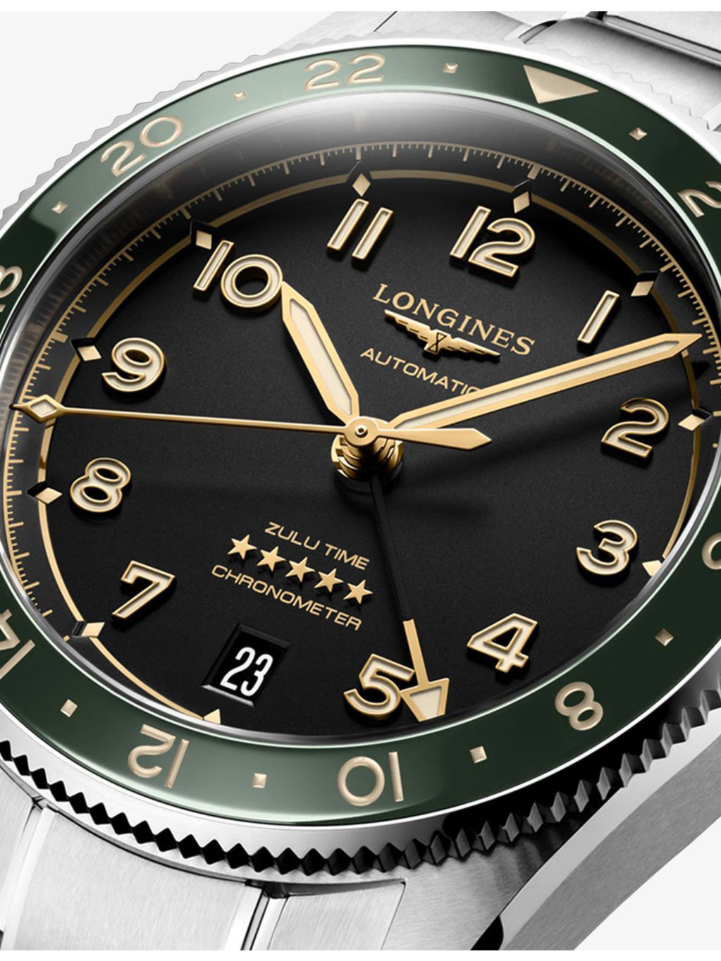 L3.802.4.63.6 Spirit Zulu Time Stainless-Steel Automatic Watch - 5