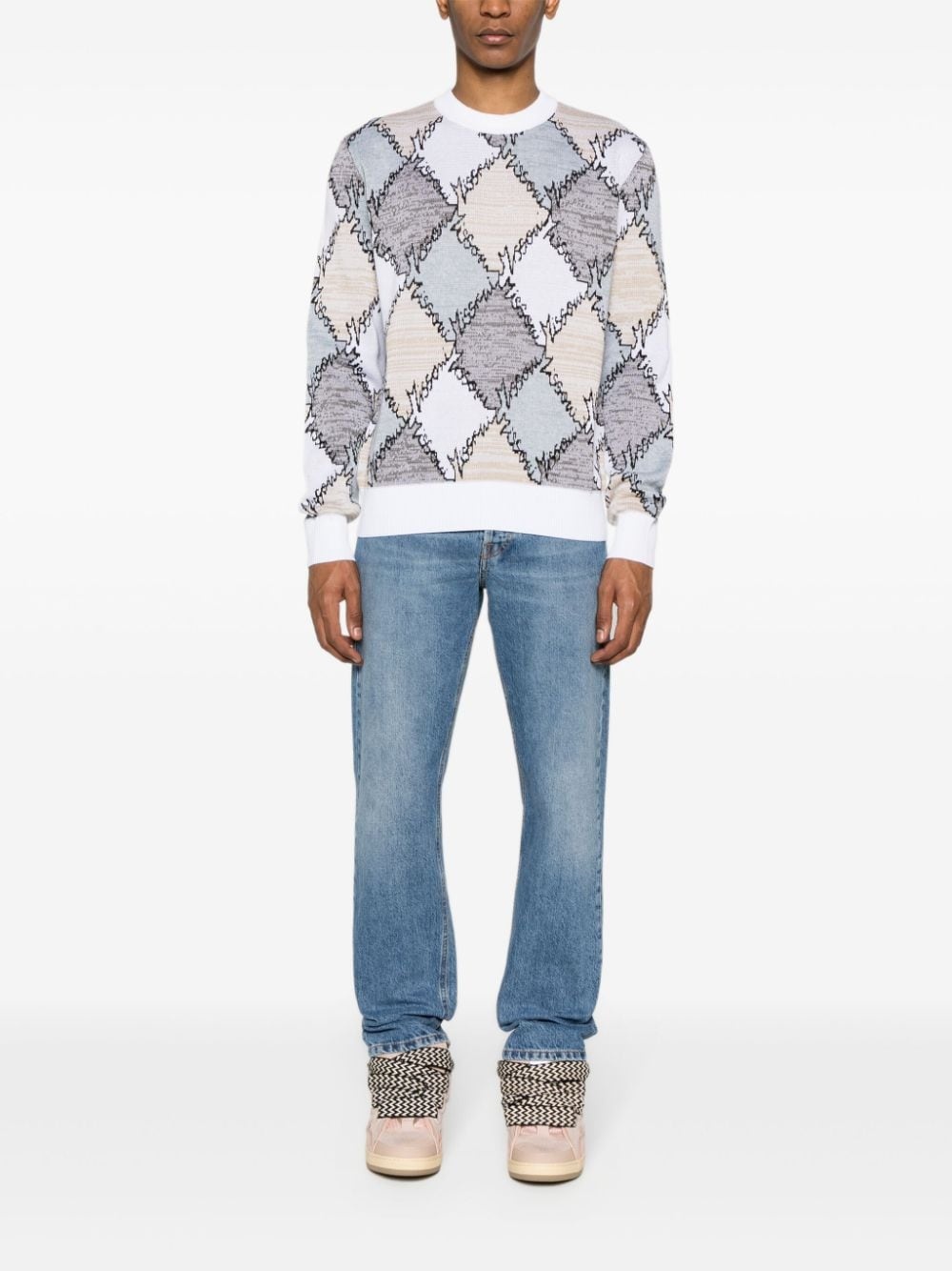 jacquard cotton jumper - 2