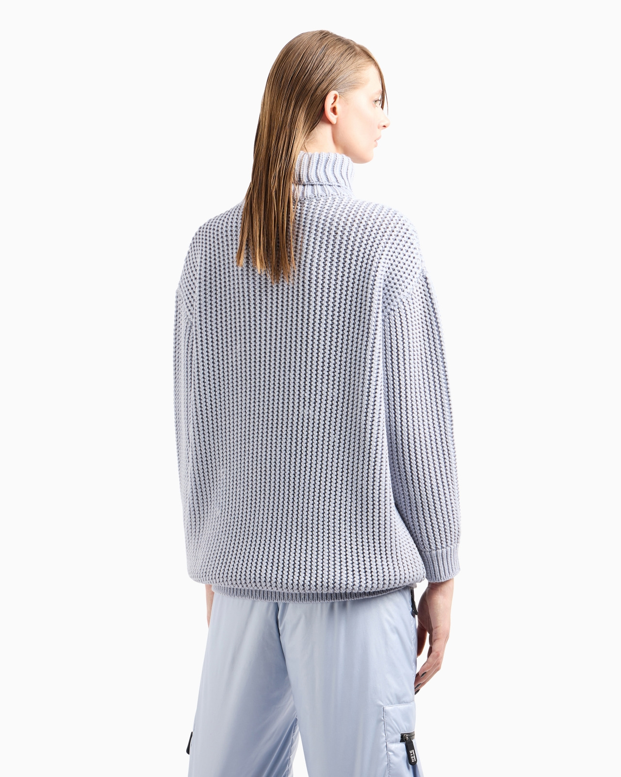 GIORGIO ARMANI NEVE OVERSIZED MOCK-NECK JUMPER IN A BLEND OF CASHMERE AND VIRGIN WOOL - 3