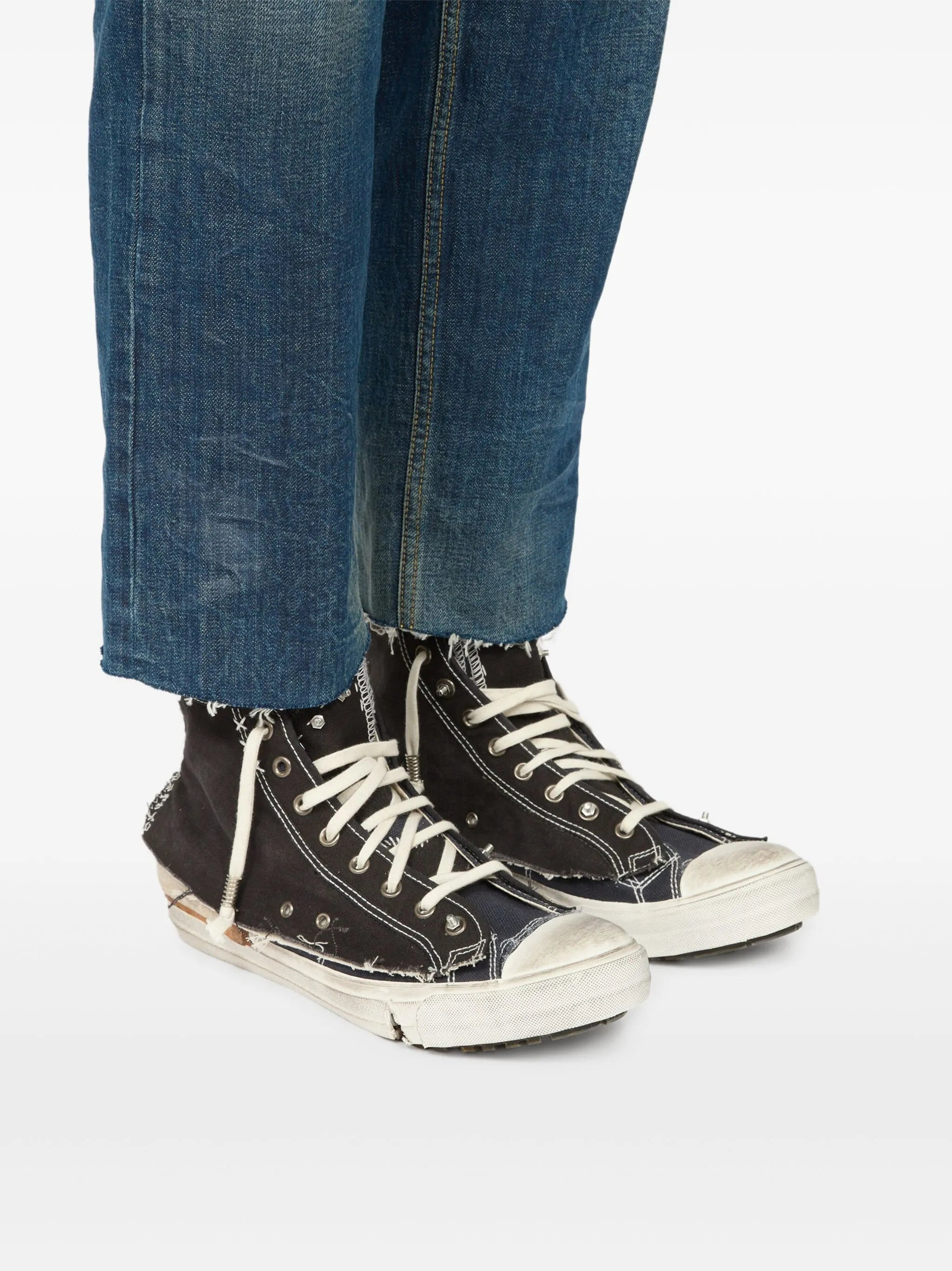 Maison Margiela Distressed High-top Sneakers - 6