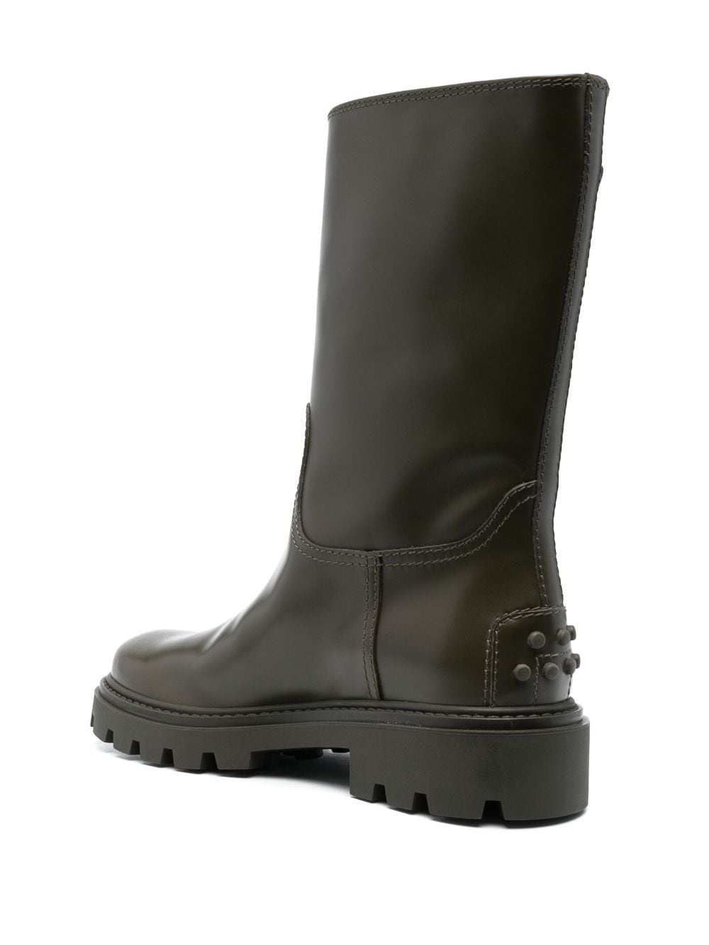buckle-detail leather boots - 3