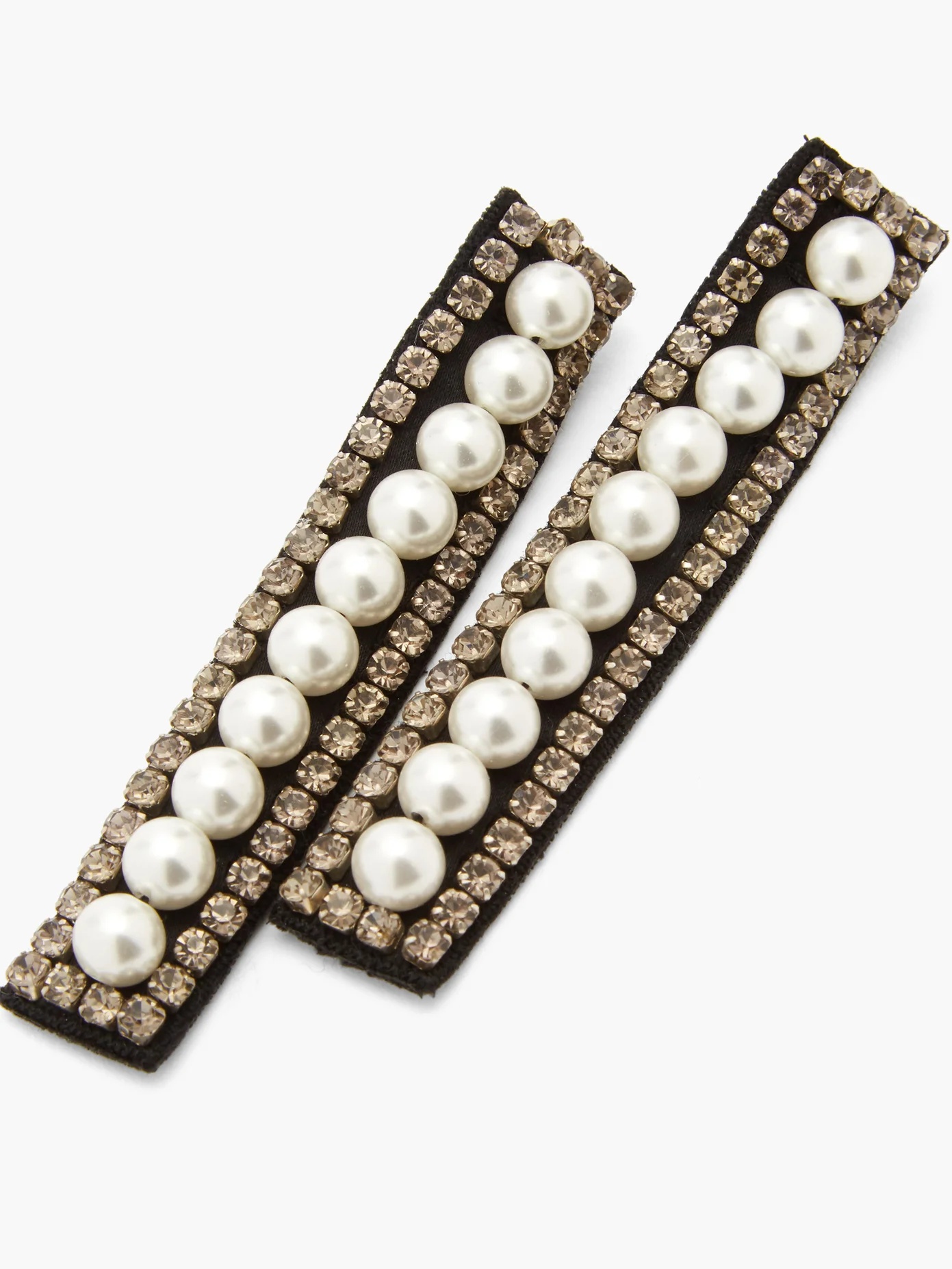 Faux-pearl & crystal-embellished drop earrings - 3