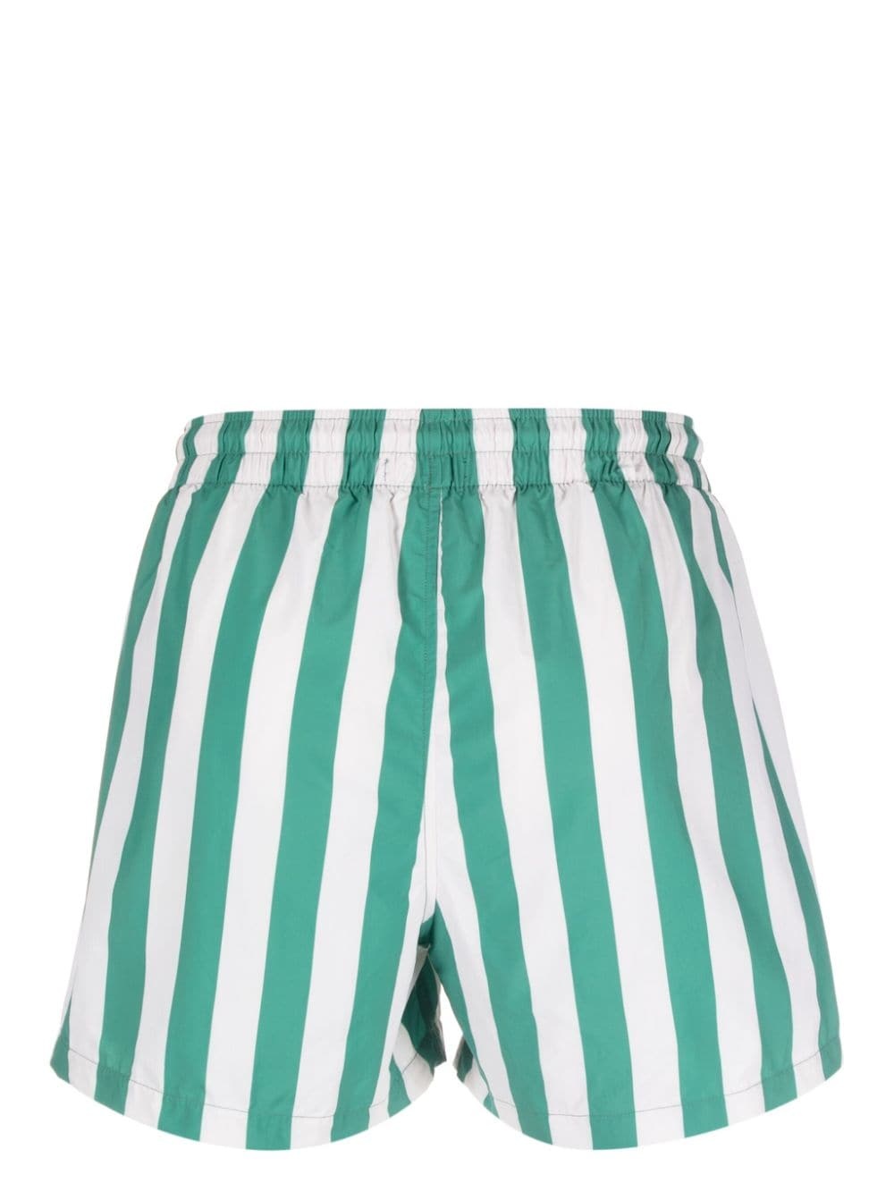 logo-print striped swim shorts - 2