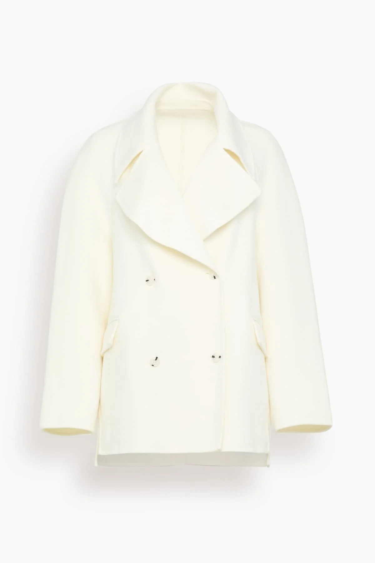 Neil Double Breasted Jacket in Ivory - 1