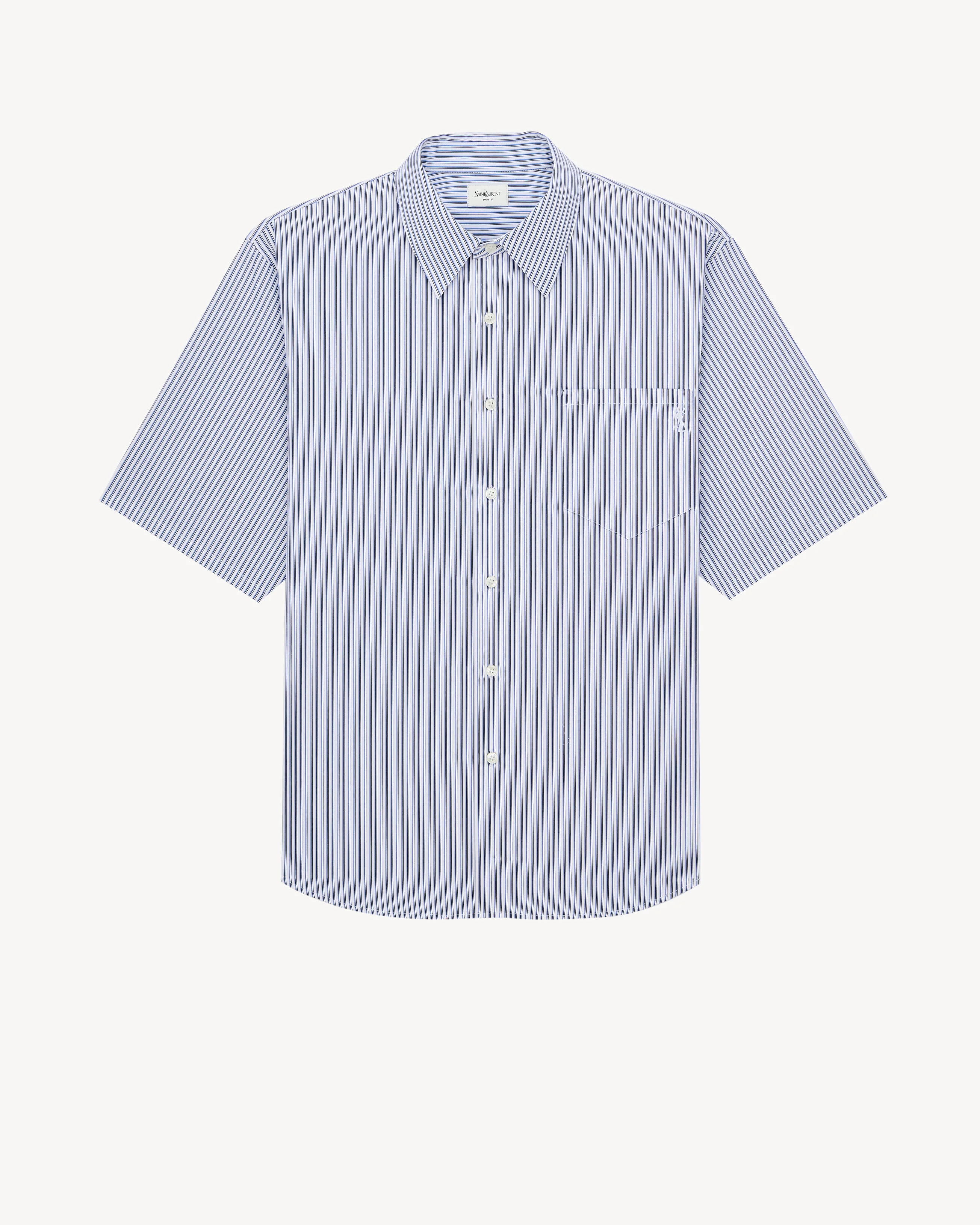 CASSANDRE SHIRT IN STRIPED COTTON POPLIN - 1