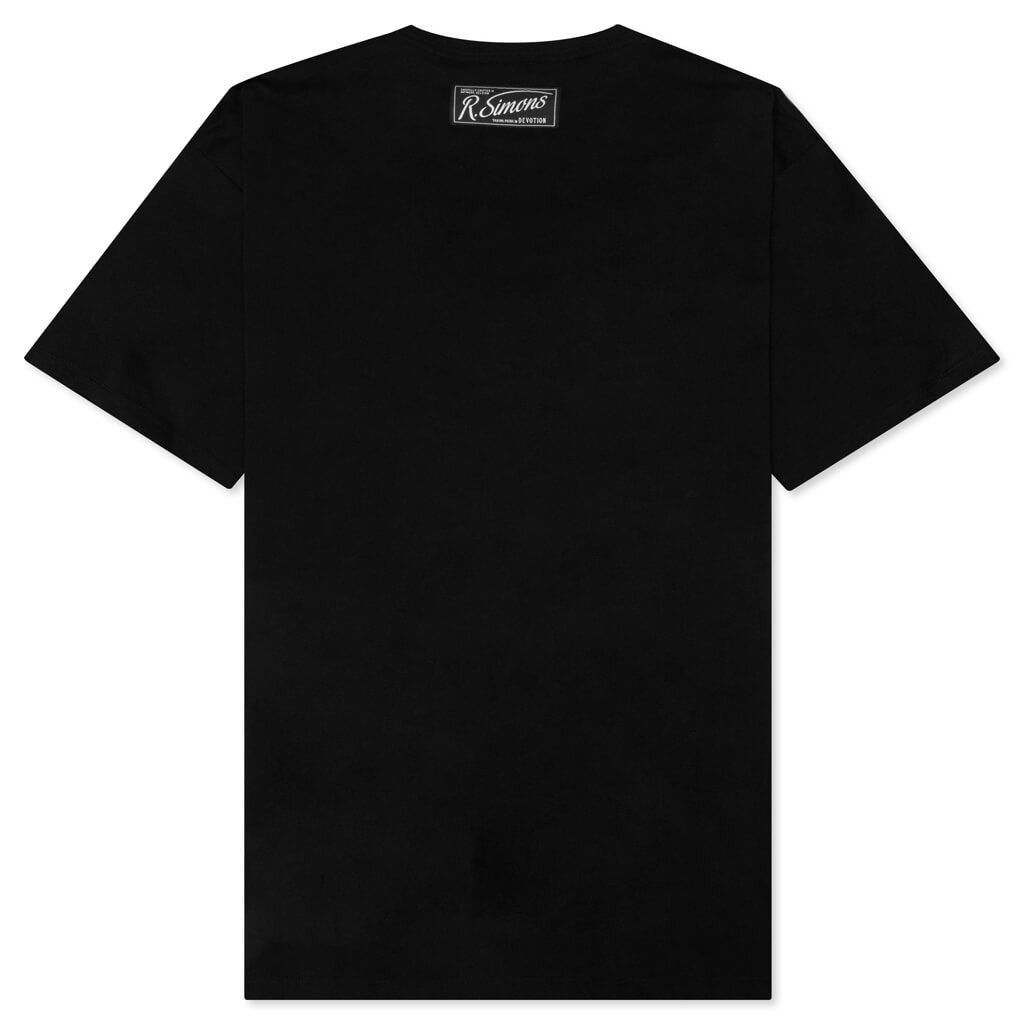 RAF SIMONS OVERSISED T-SHIRT WITH PRINTED POCKET HOLES - BLACK - 2