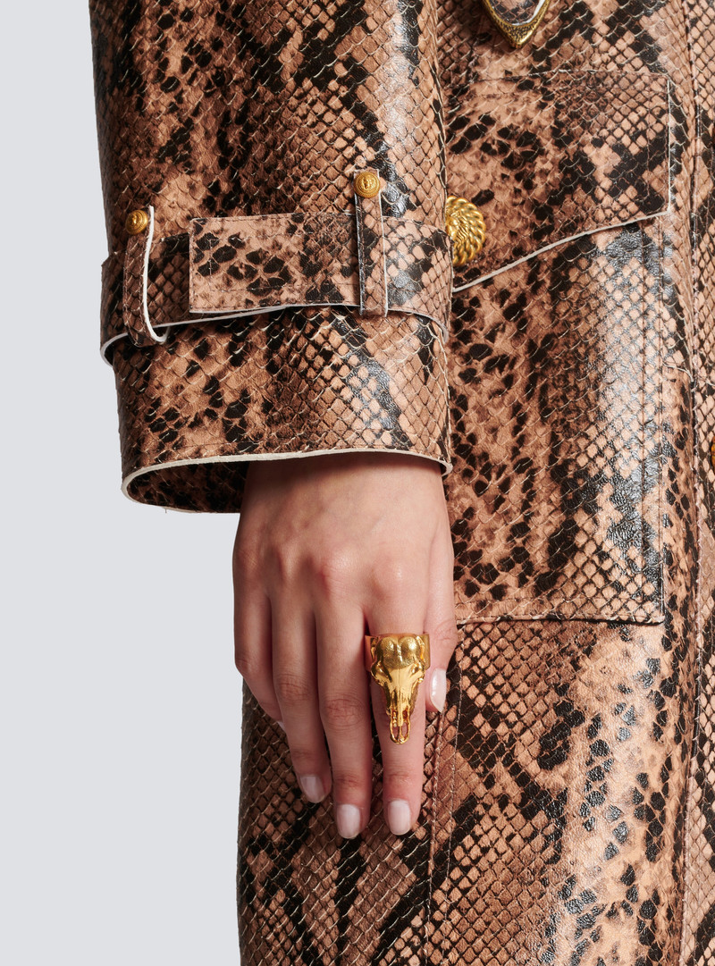 Balmain Buffalo skull ring outlook