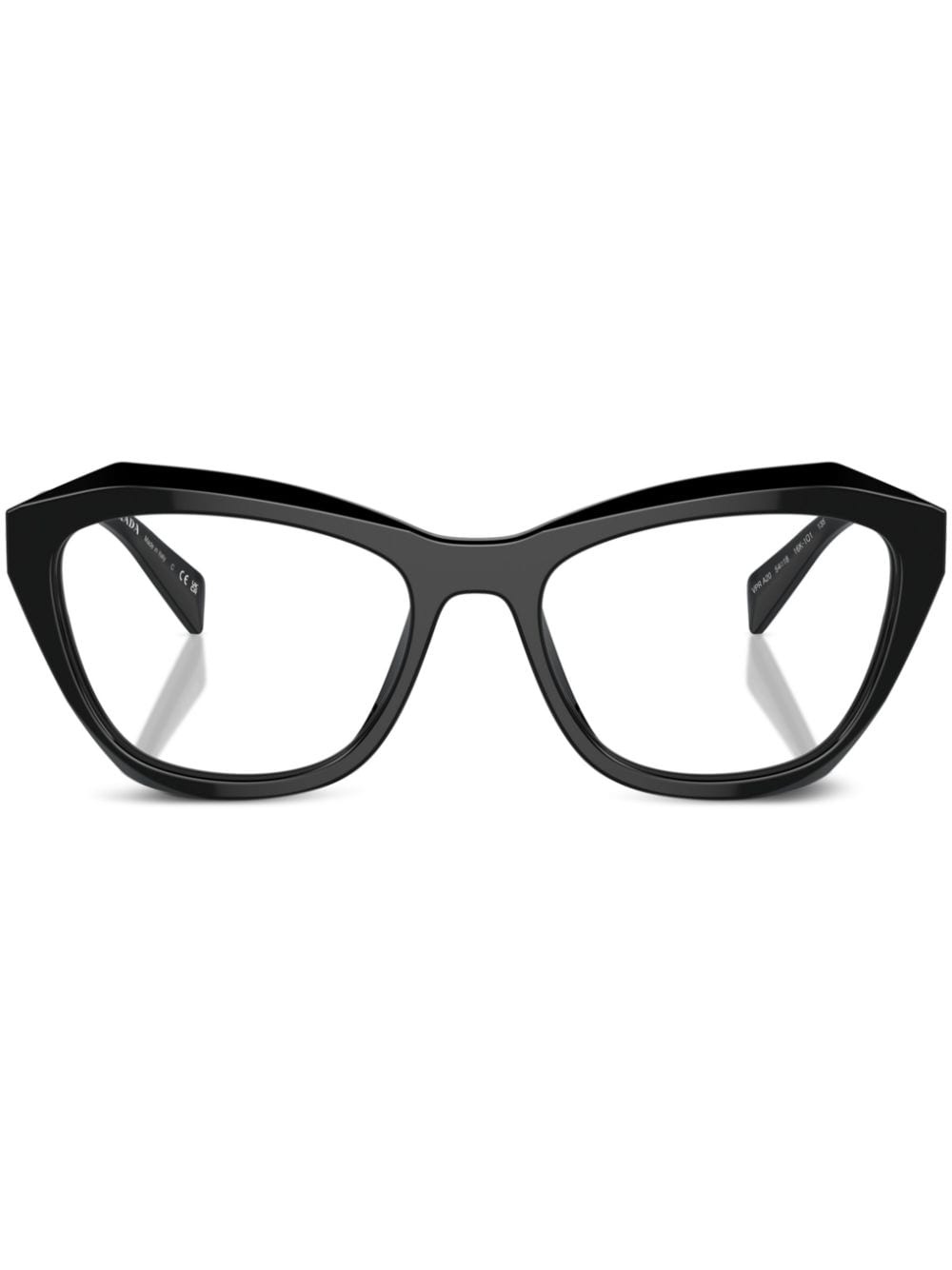 logo-engraved geometric-frame glasses - 1