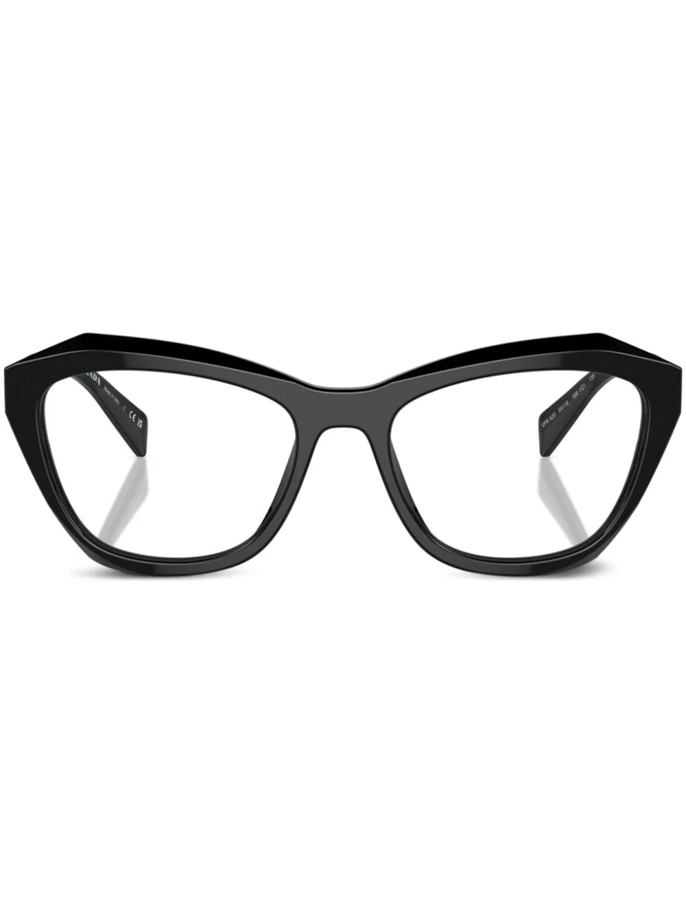 logo-engraved geometric-frame glasses - 1