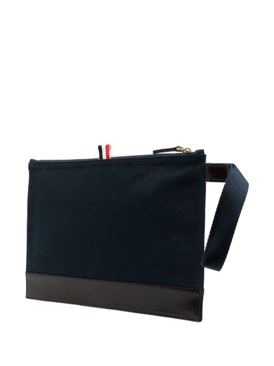 Thom Browne Cotton Canvas Snap Pocket Pouch outlook