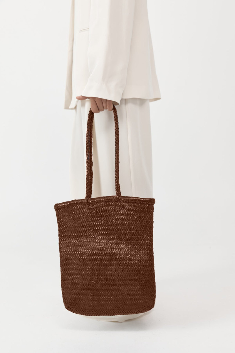 ST. AGNI PRE-ORDER: Bagu Woven Tote - Antique Tan outlook