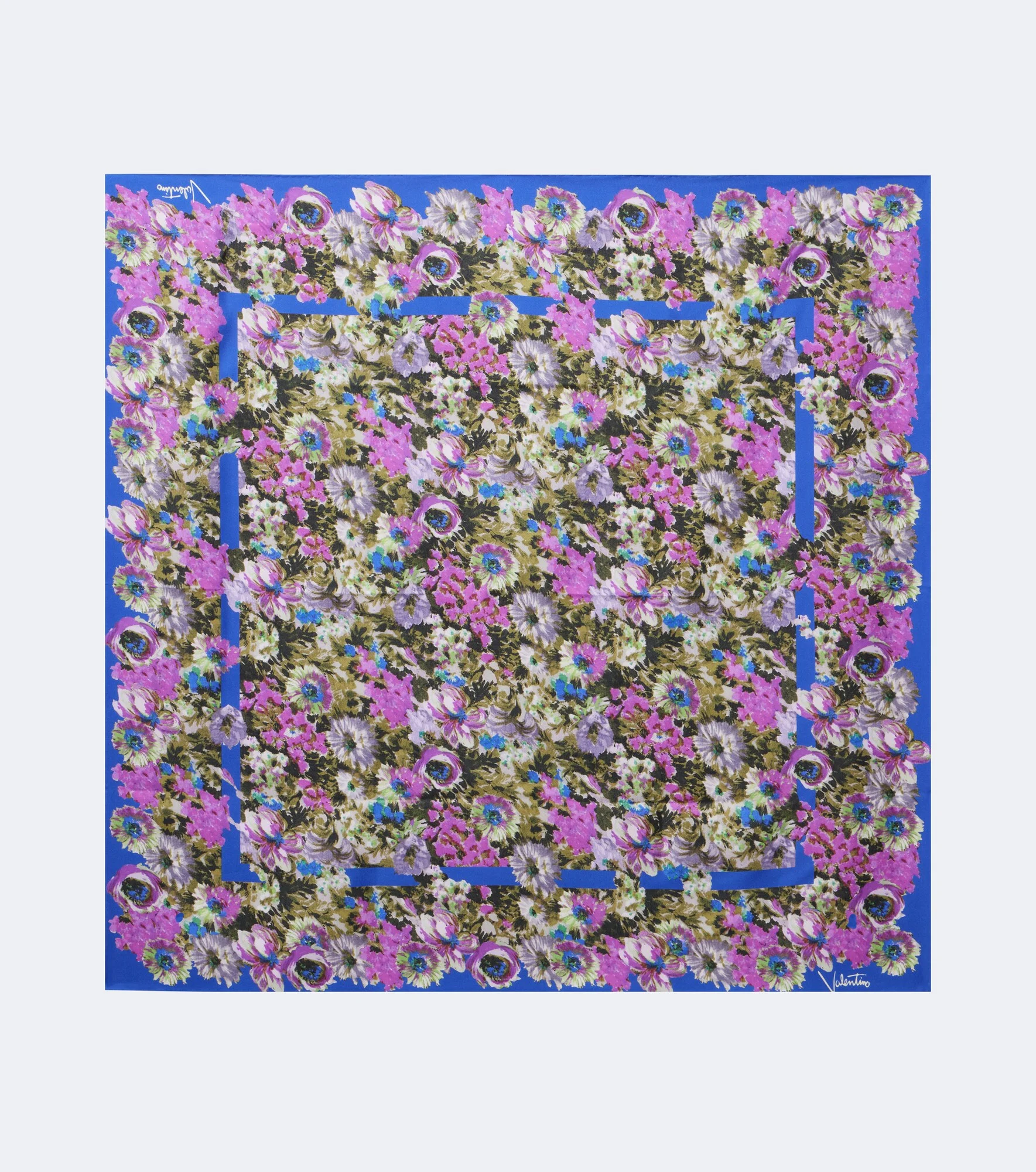 Floral silk scarf - 1