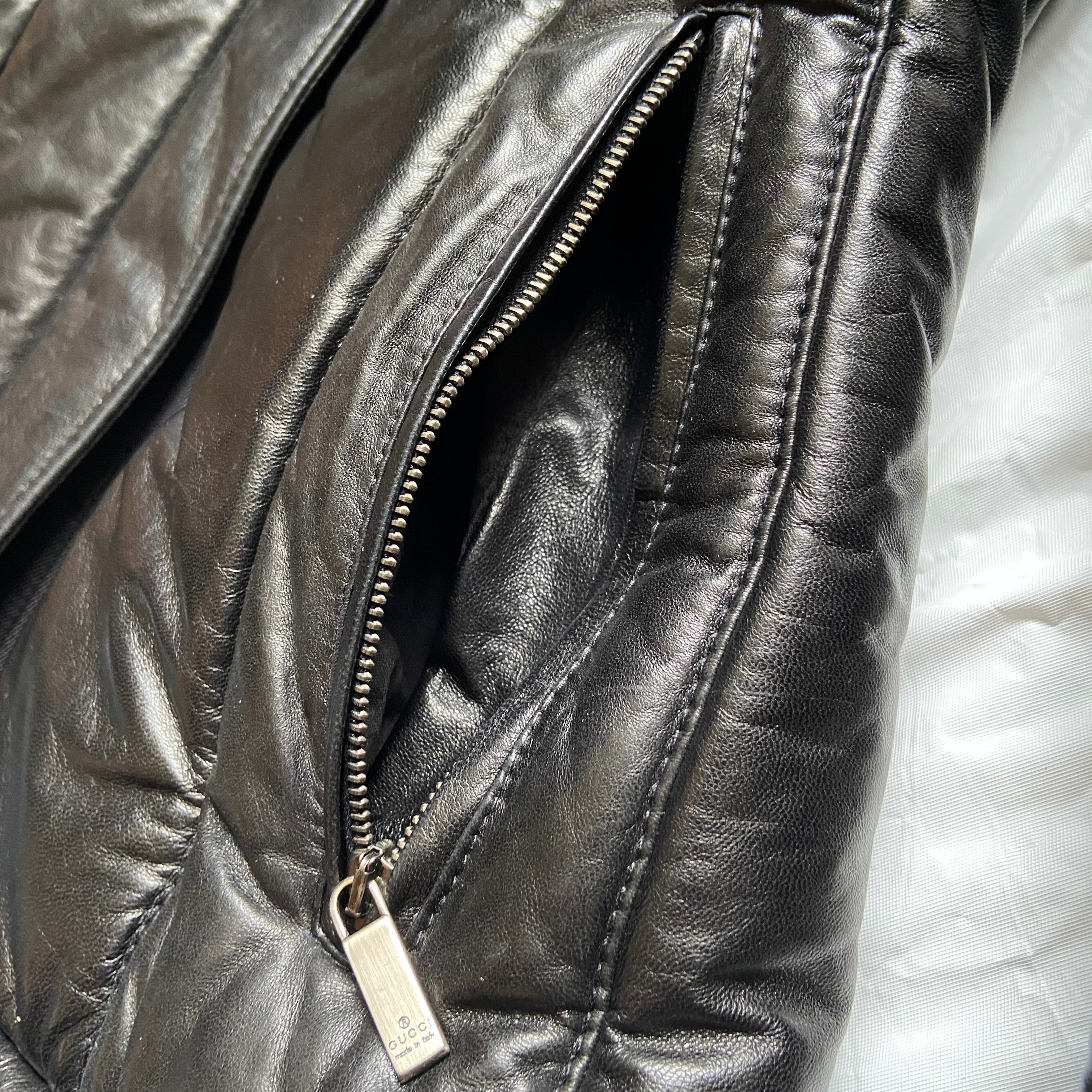 GUCCI Gucci Fall 1998 Tom Ford Lambskin Leather Quilted Down