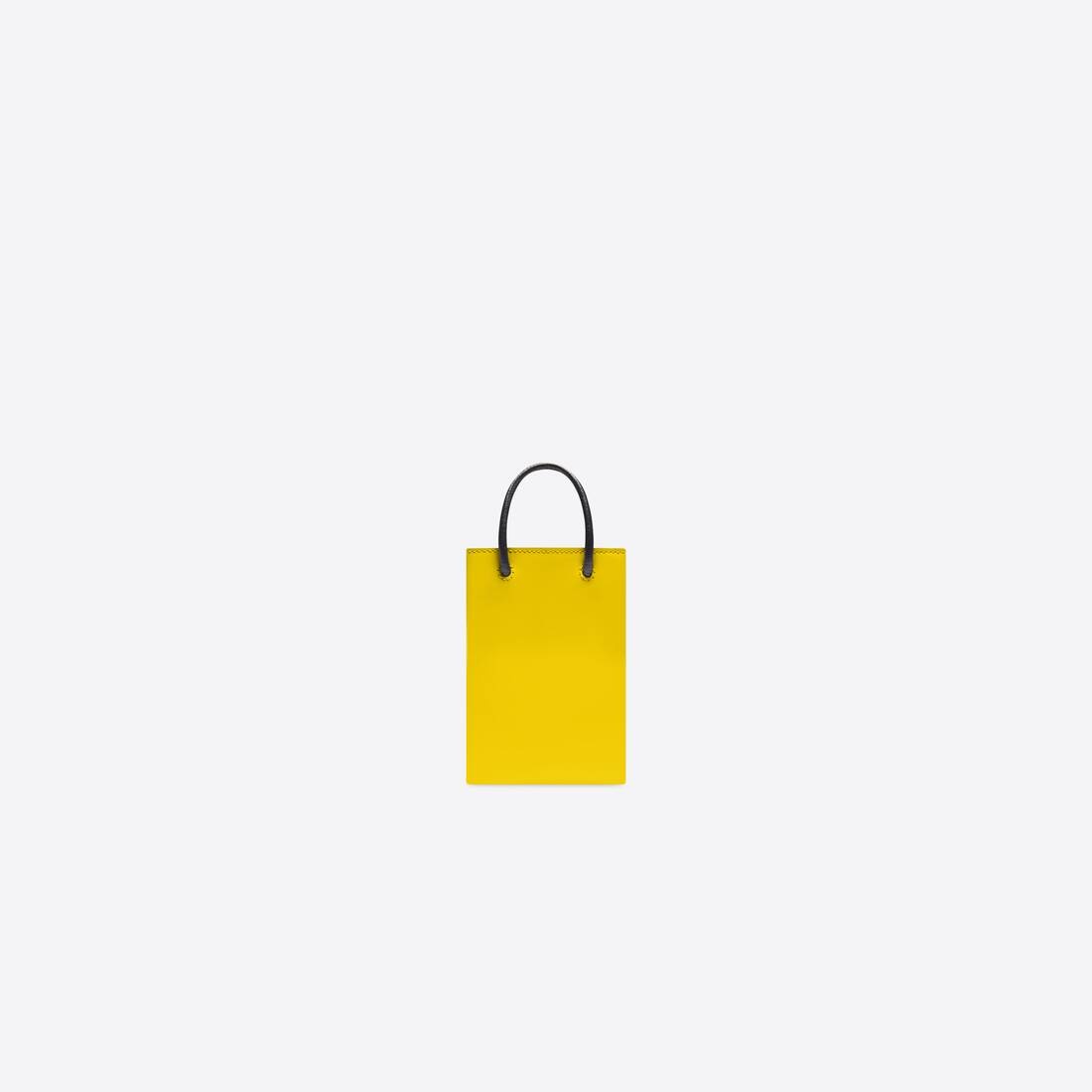 The Simpsons Tm & © 20th Television Mini Shopping Bag In Shiny Box Calfskin in Yellow - 2