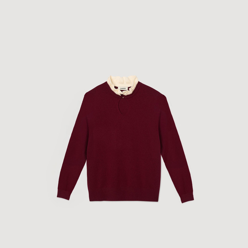 RUFFLED-NECK SWEATER 1