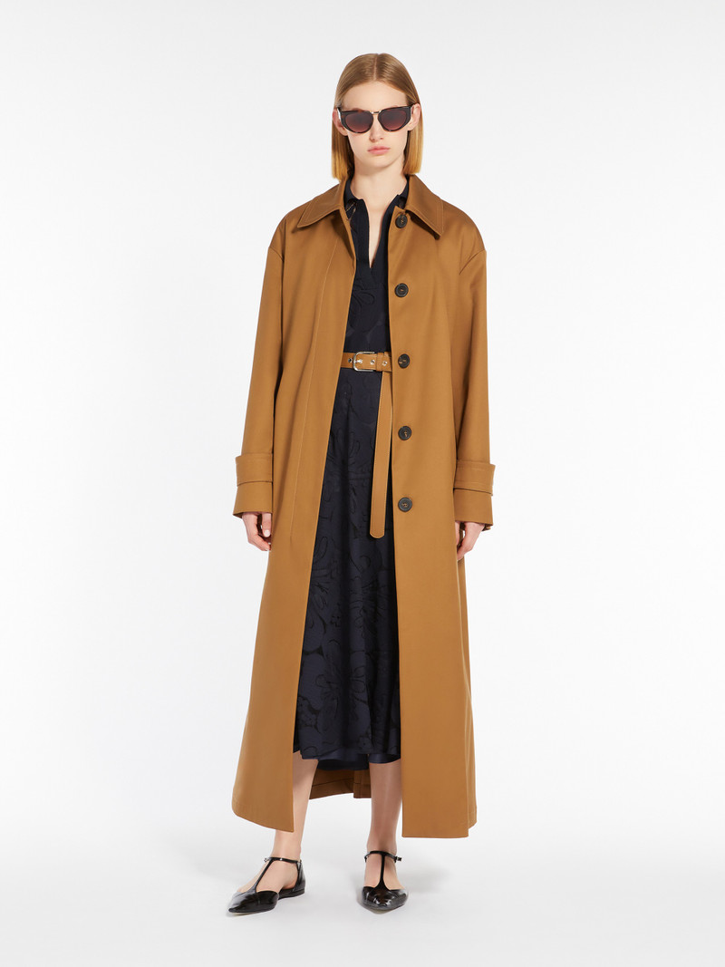 Max Mara PISTOIA Water-repellent gabardine trench coat outlook