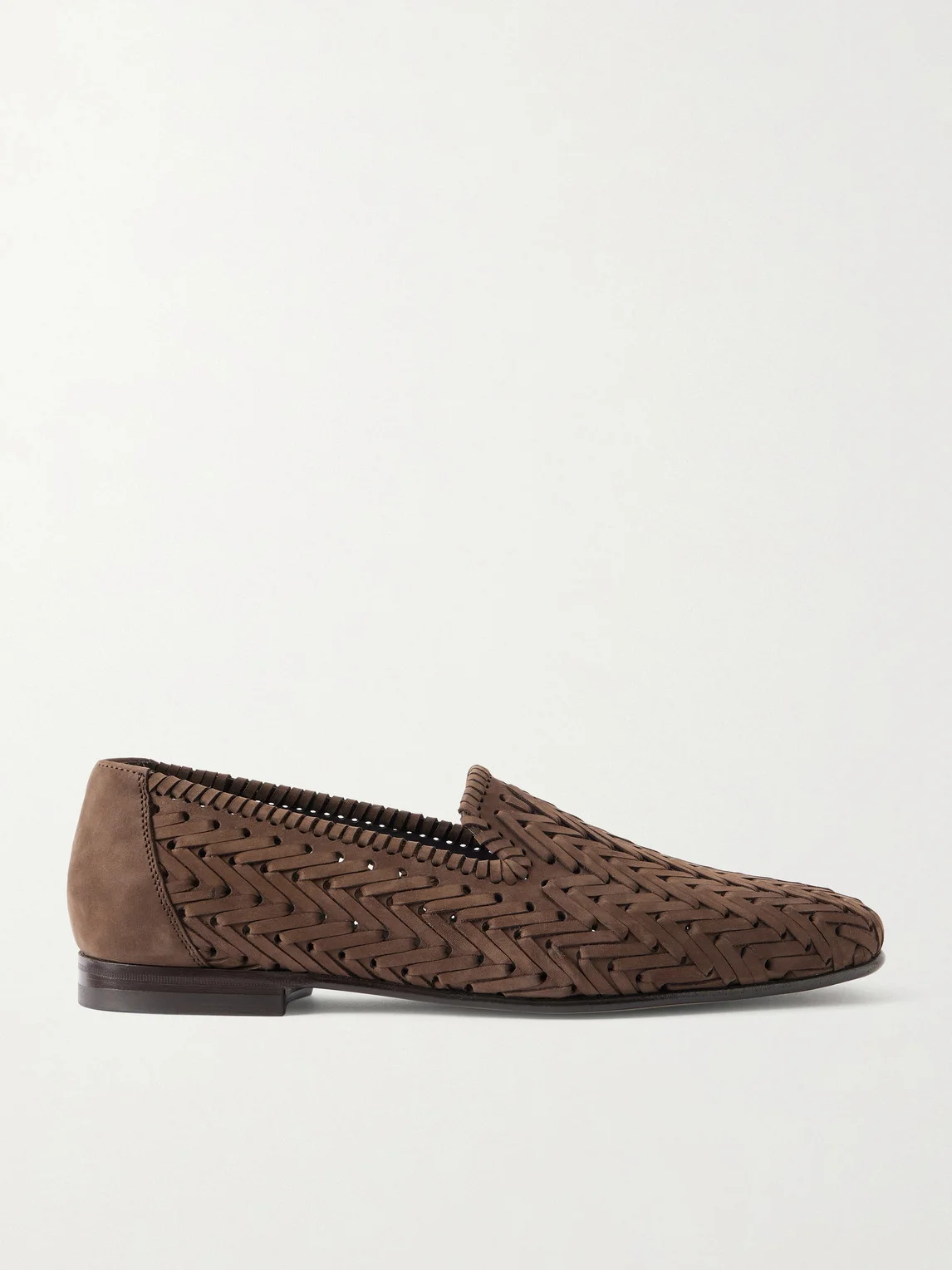 Mario Woven Suede Loafers - 1