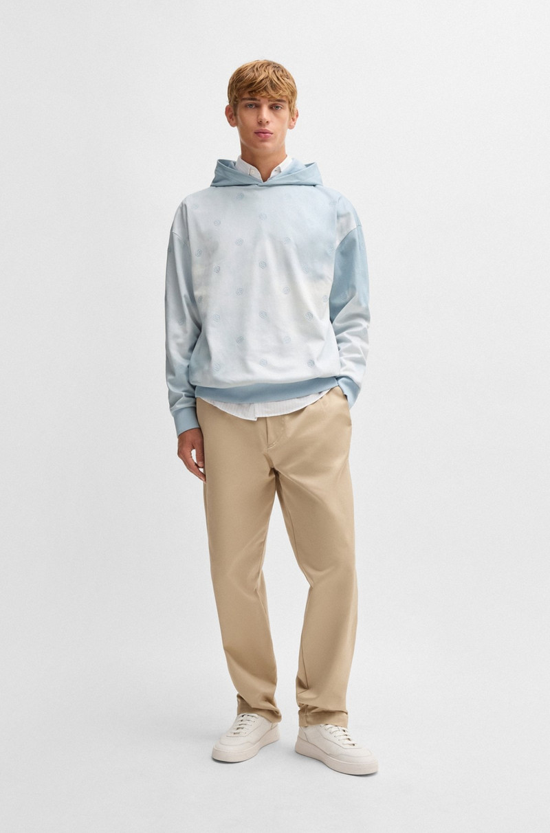 BOSS CLOUD-ARTWORK HOODIE WITH DOUBLE B MONOGRAMS outlook