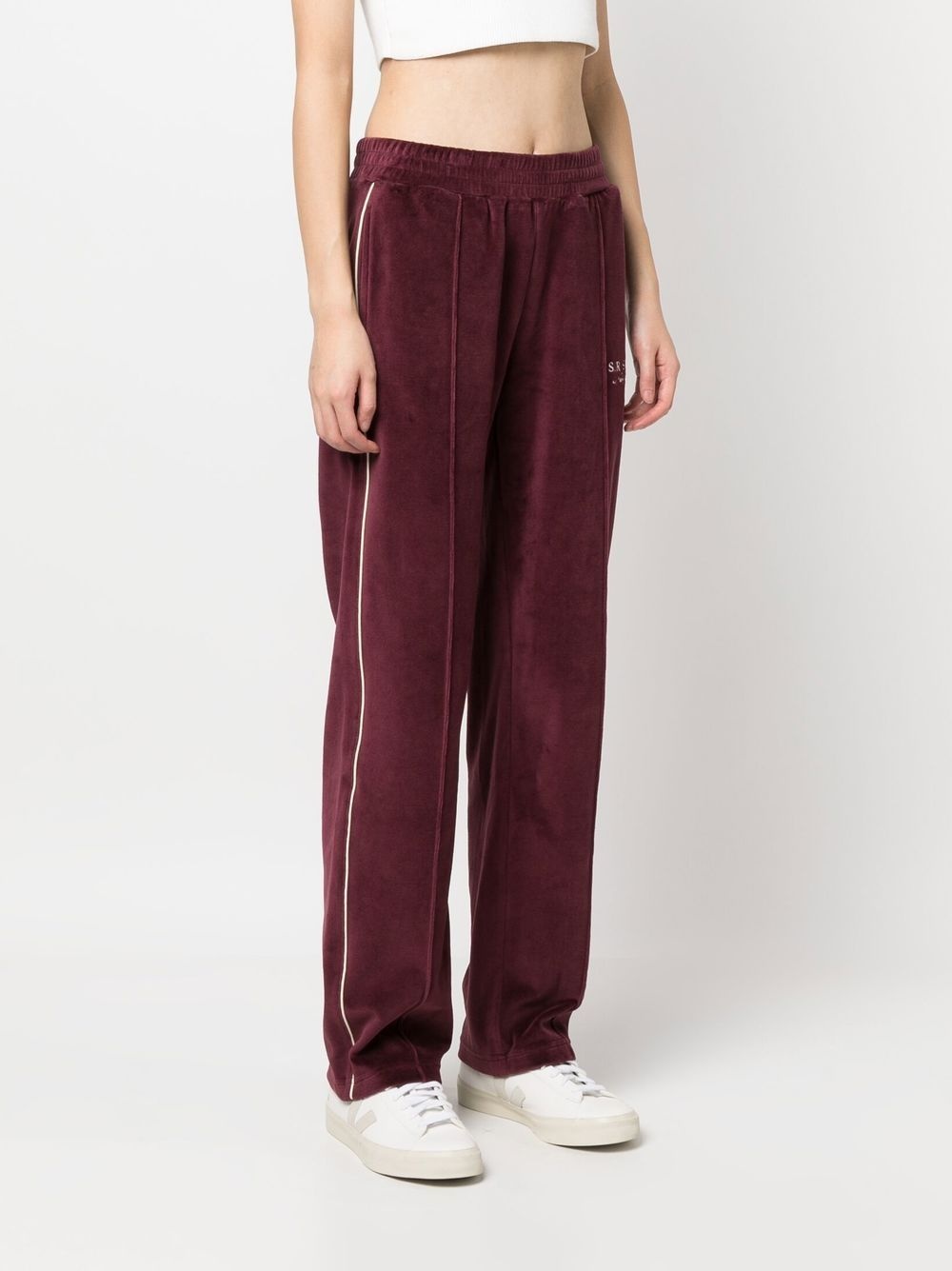 velour side-stripe track pants - 3