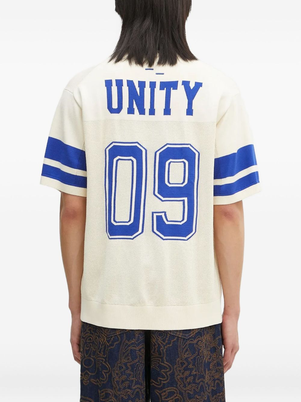 v-neck logo-print T-shirt - 4