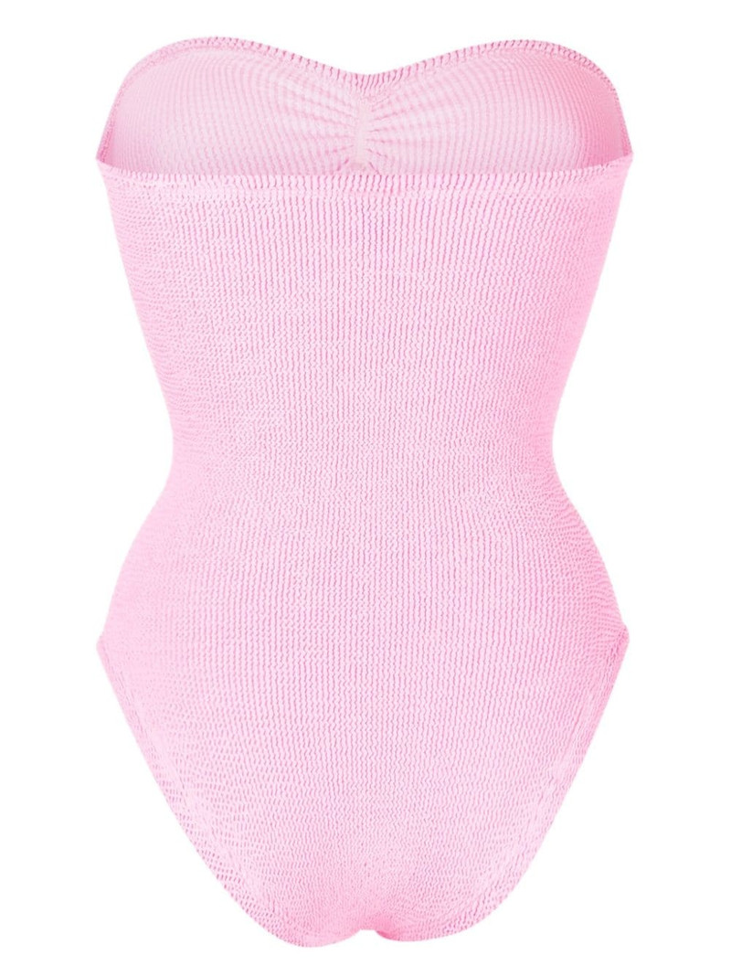 Hunza G Brooke strapless seersucker swimsuit outlook