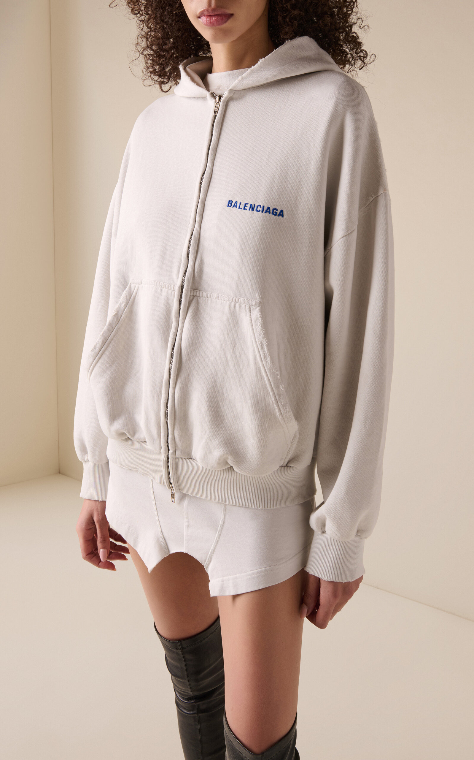 Zip-Up Cotton Hoodie multi - 3