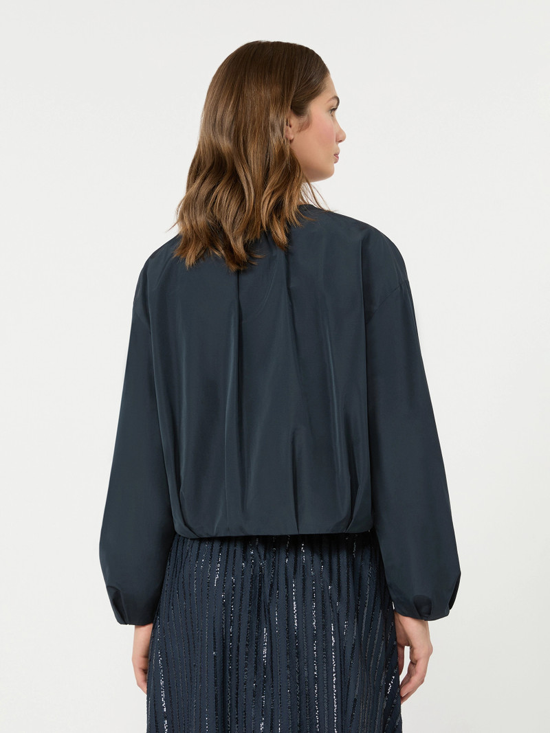 BUTTERFLY Short taffeta jacket - NAVY 4