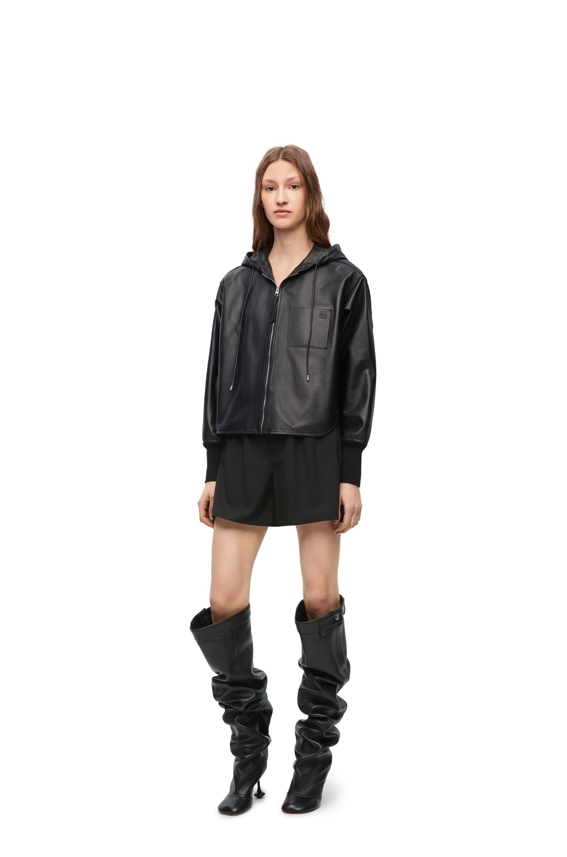 Hooded jacket in nappa lambskin - 2