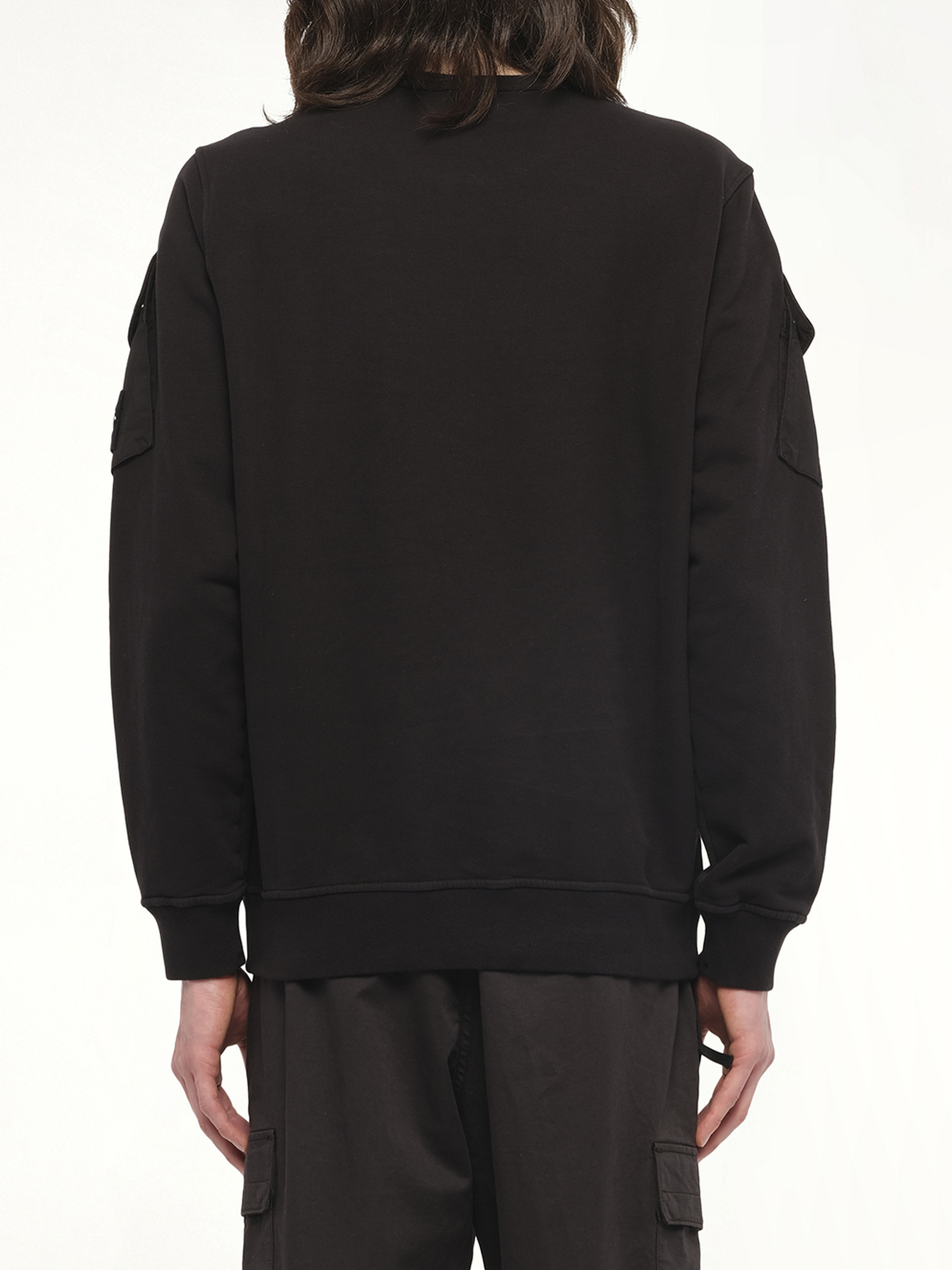 610000 Cotton Fleece Sweatshirt in Black - 6