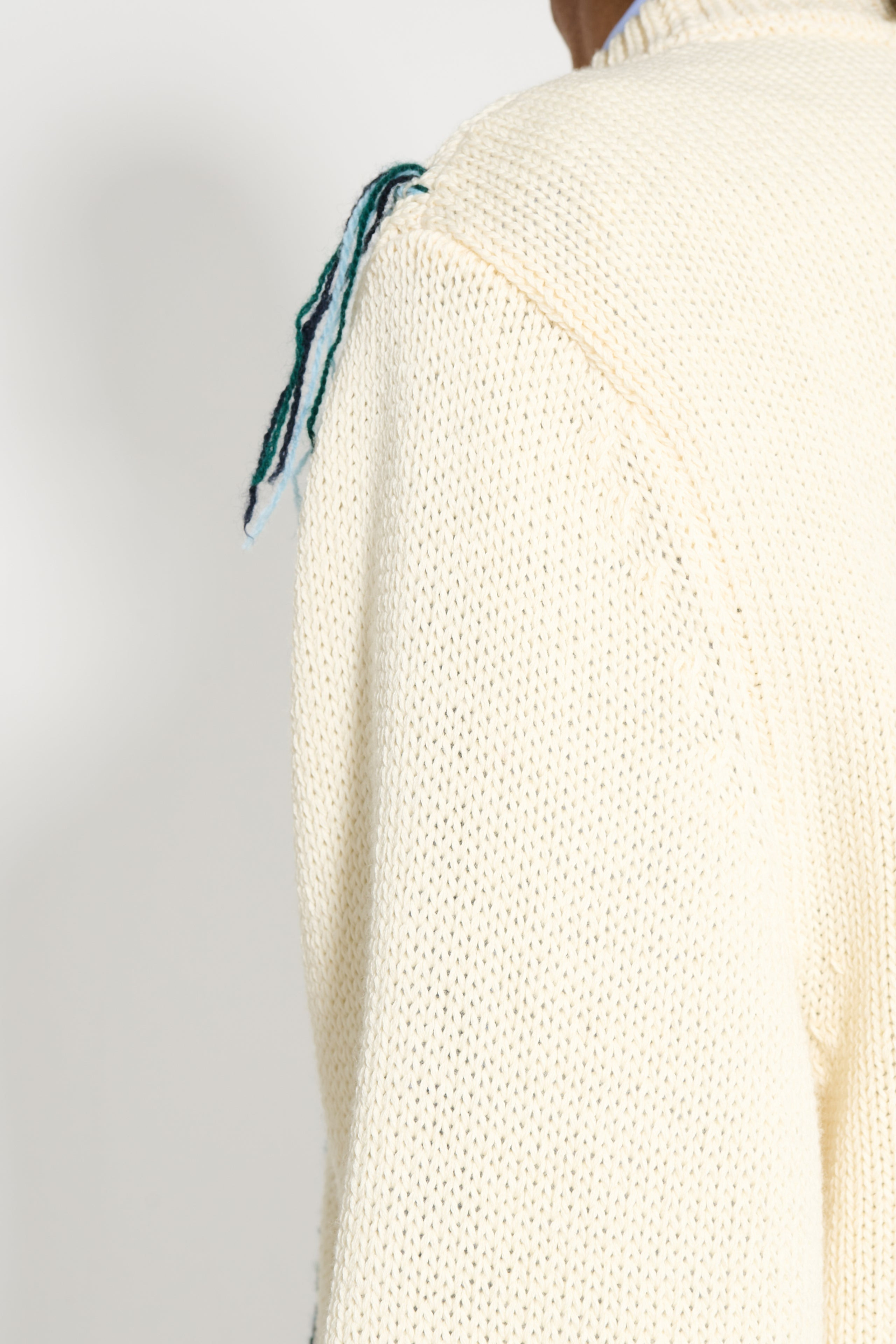 NAMACHEKO INTARSIA QUILT CREWNECK NATURAL - 7