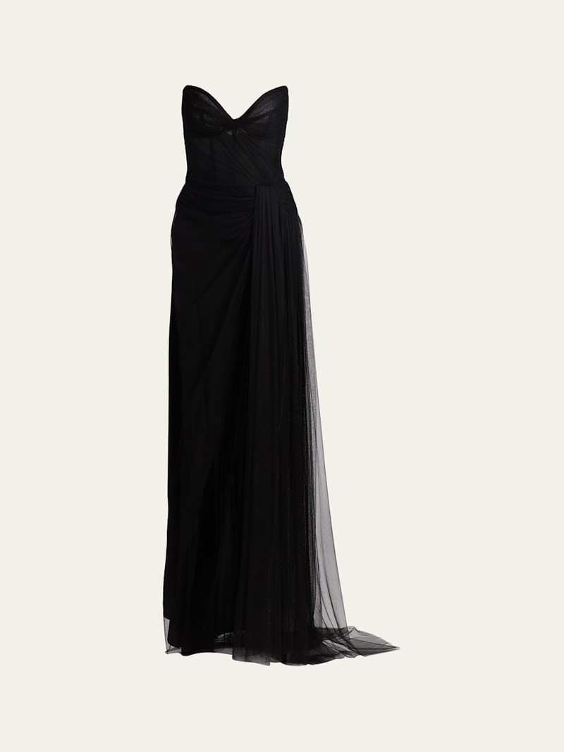 No Wrap Strapless Tulle Gown 1