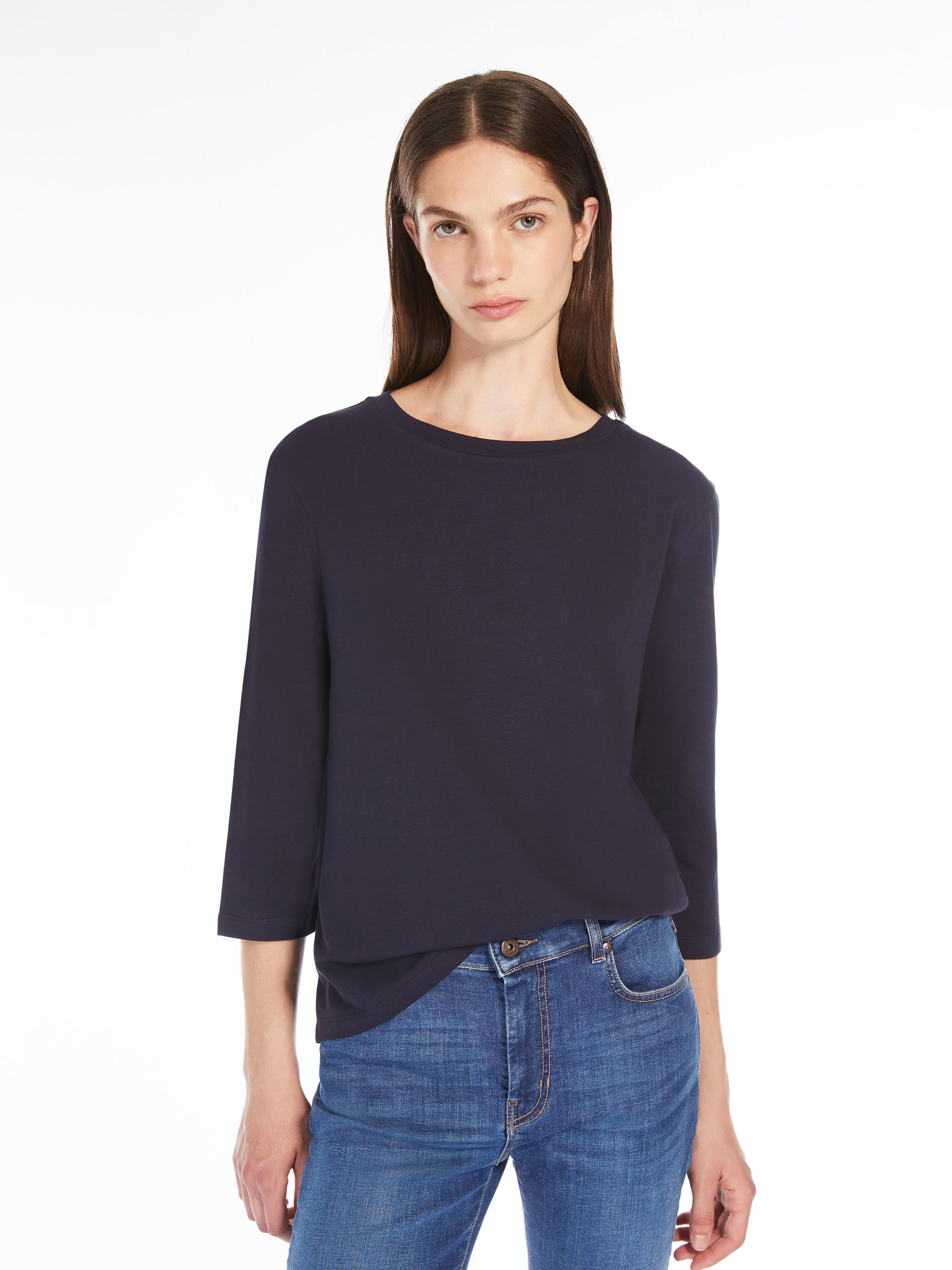 MULTIA Jersey boat-neck T-shirt - 5