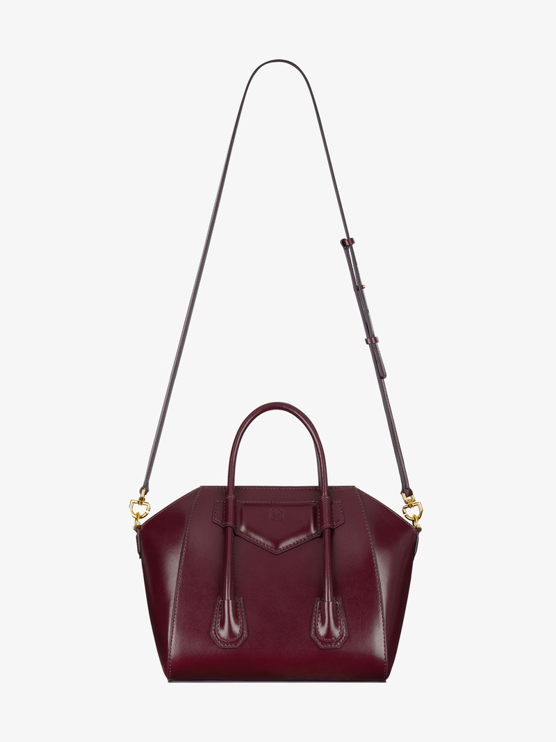 MINI ANTIGONA LOCK BAG IN BOX LEATHER 4