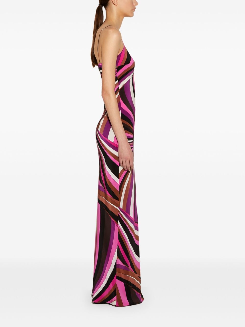 Iride-print silk dress - 3