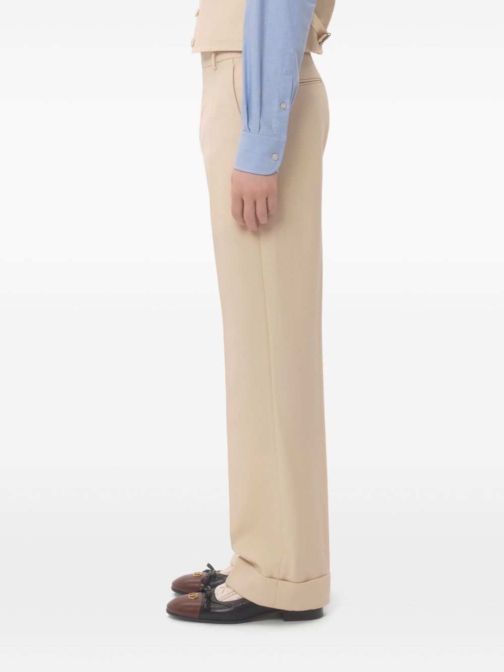 turn-up wool trousers - 4