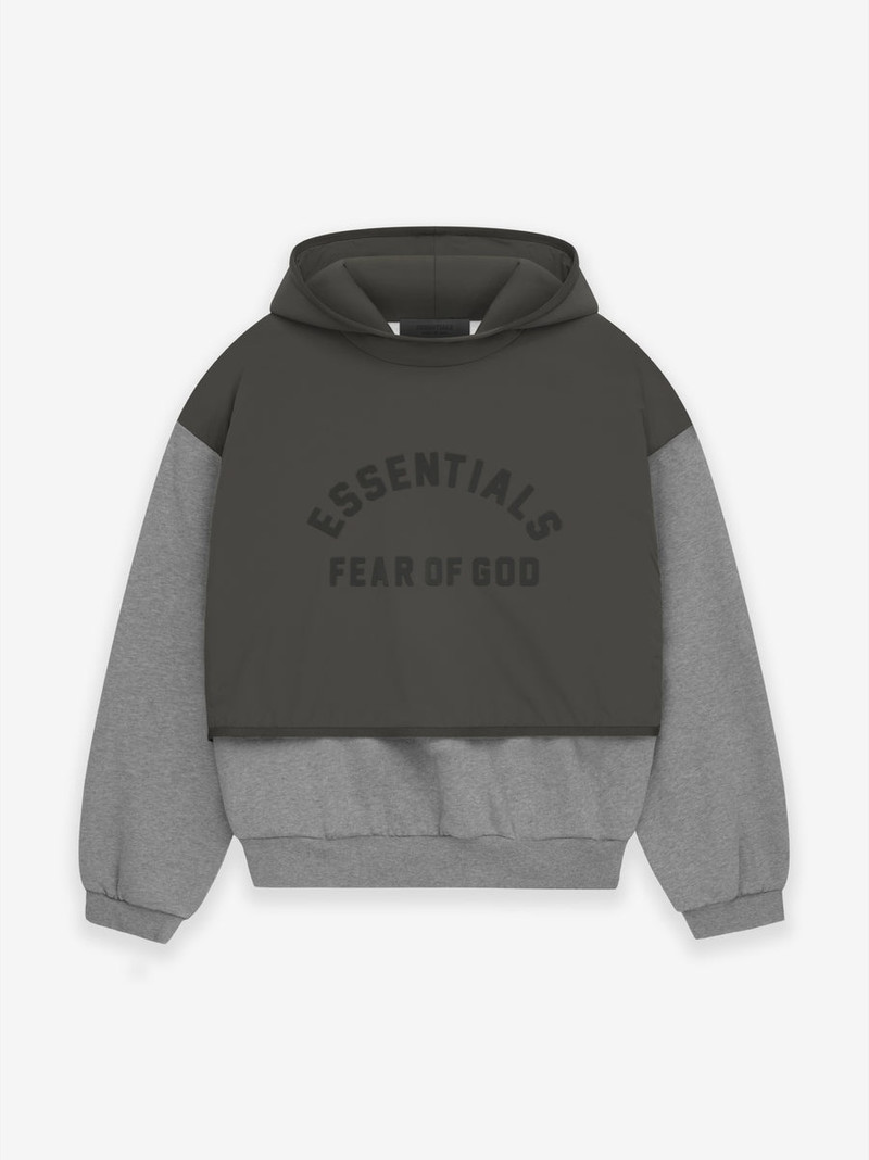 나일론 Fleece Hooded 스웨터 - 1