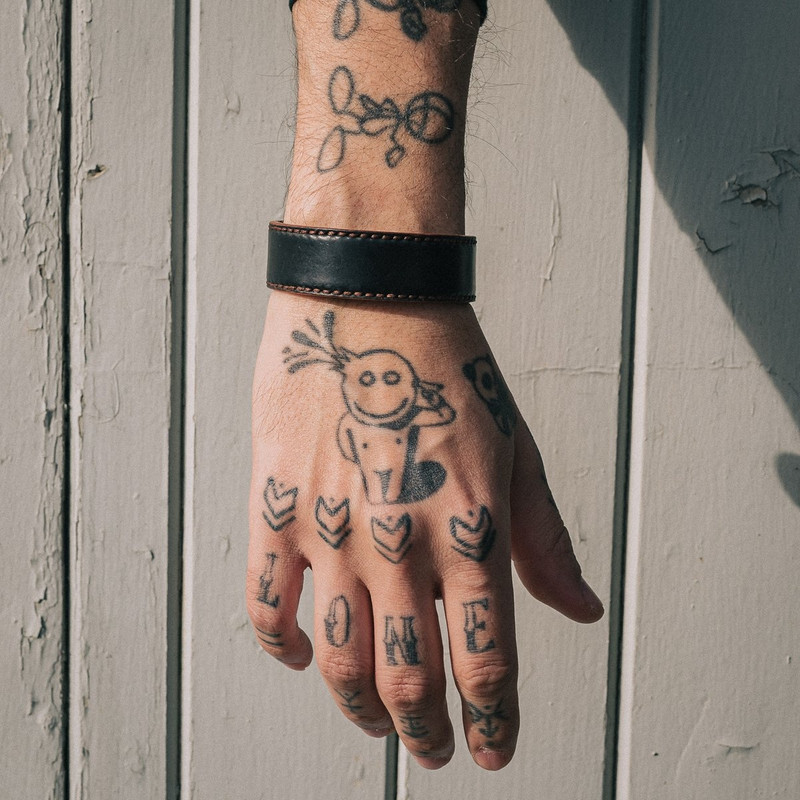 Iron Heart OGL-BV-CUFF-BLK OGL Brave Shell Cordovan Wrist Cuff - Black outlook