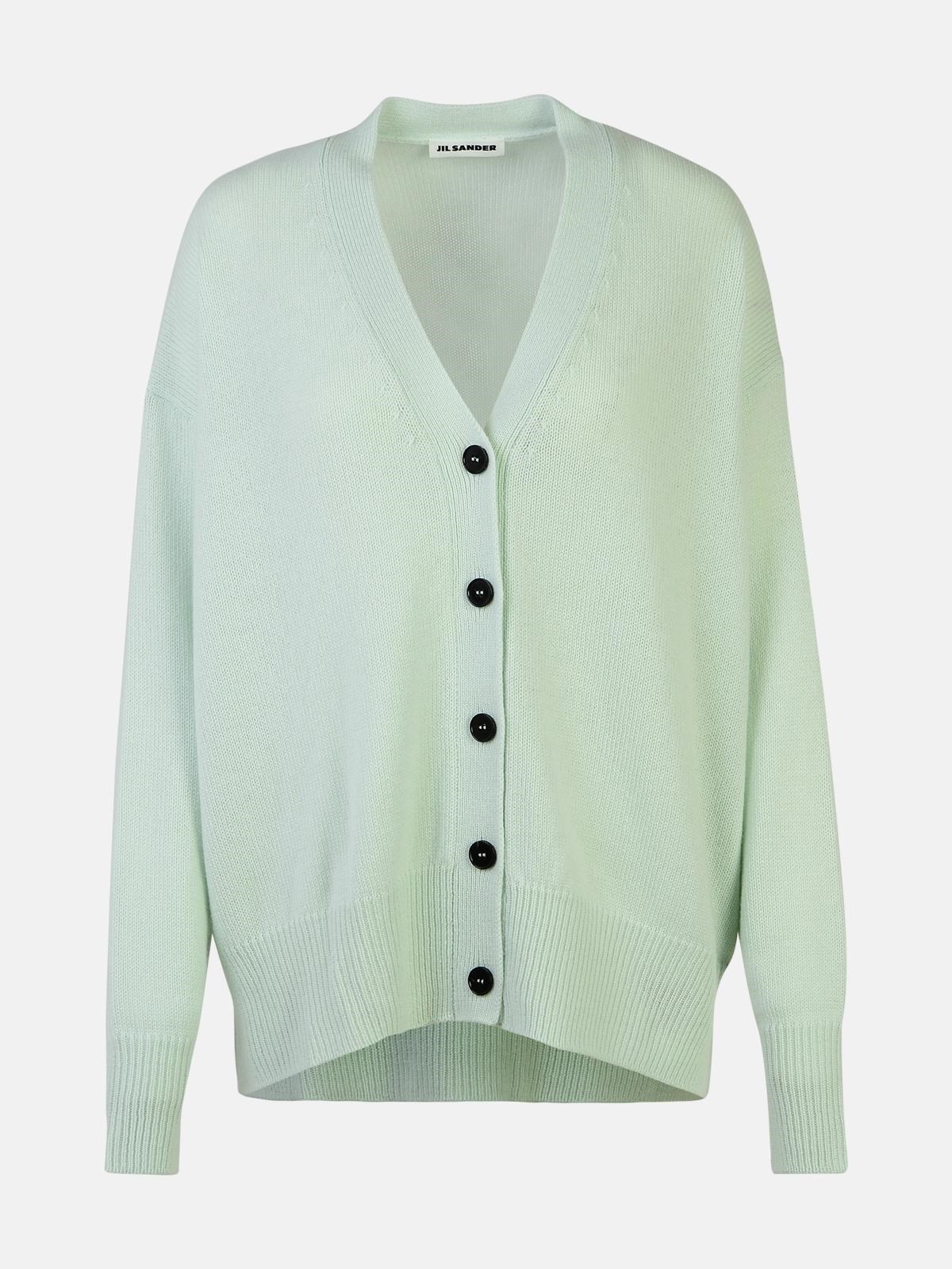 MINT GREEN CASHMERE CARDIGAN - 1