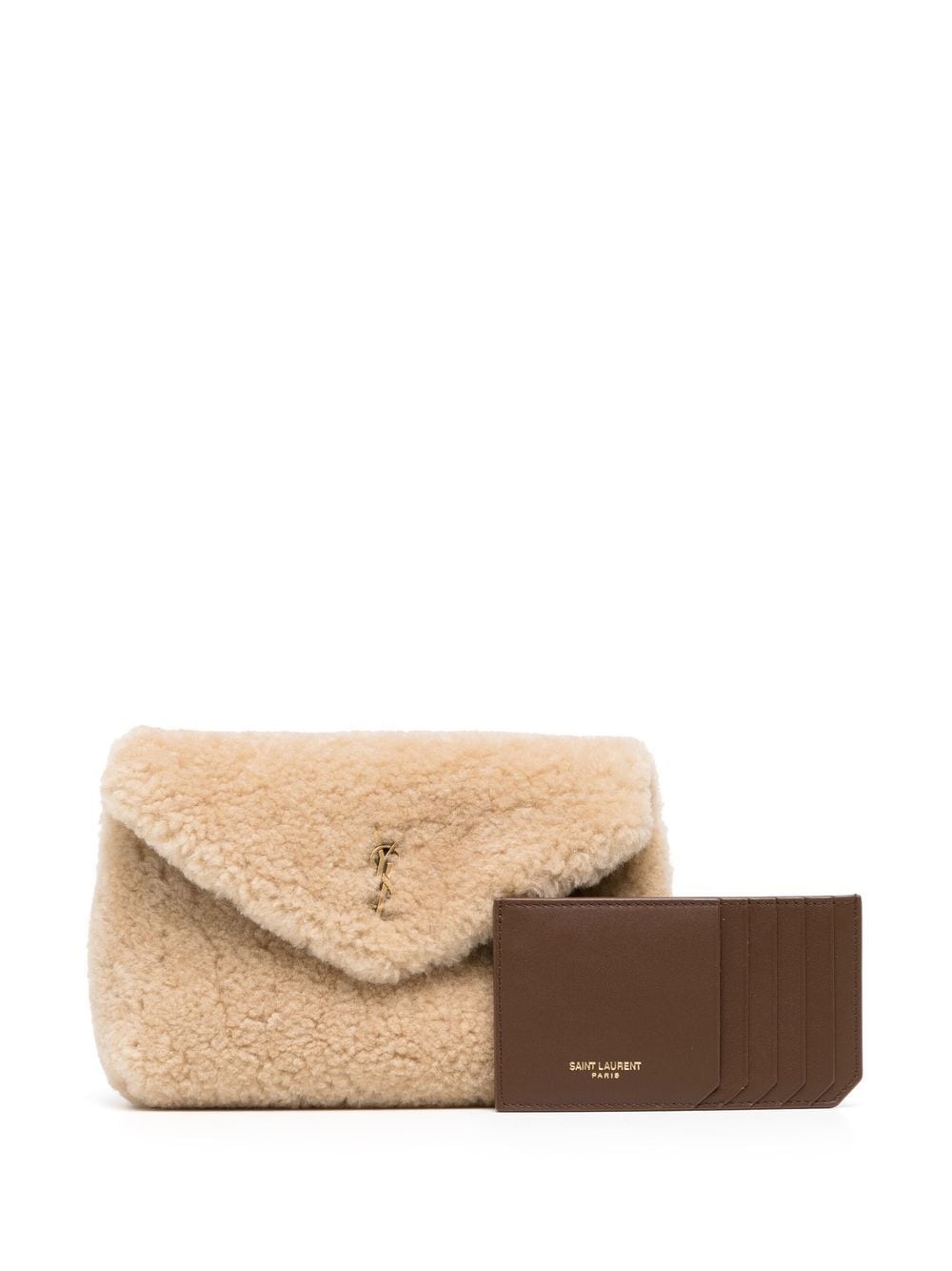 small Puffer shearling clutch - 6