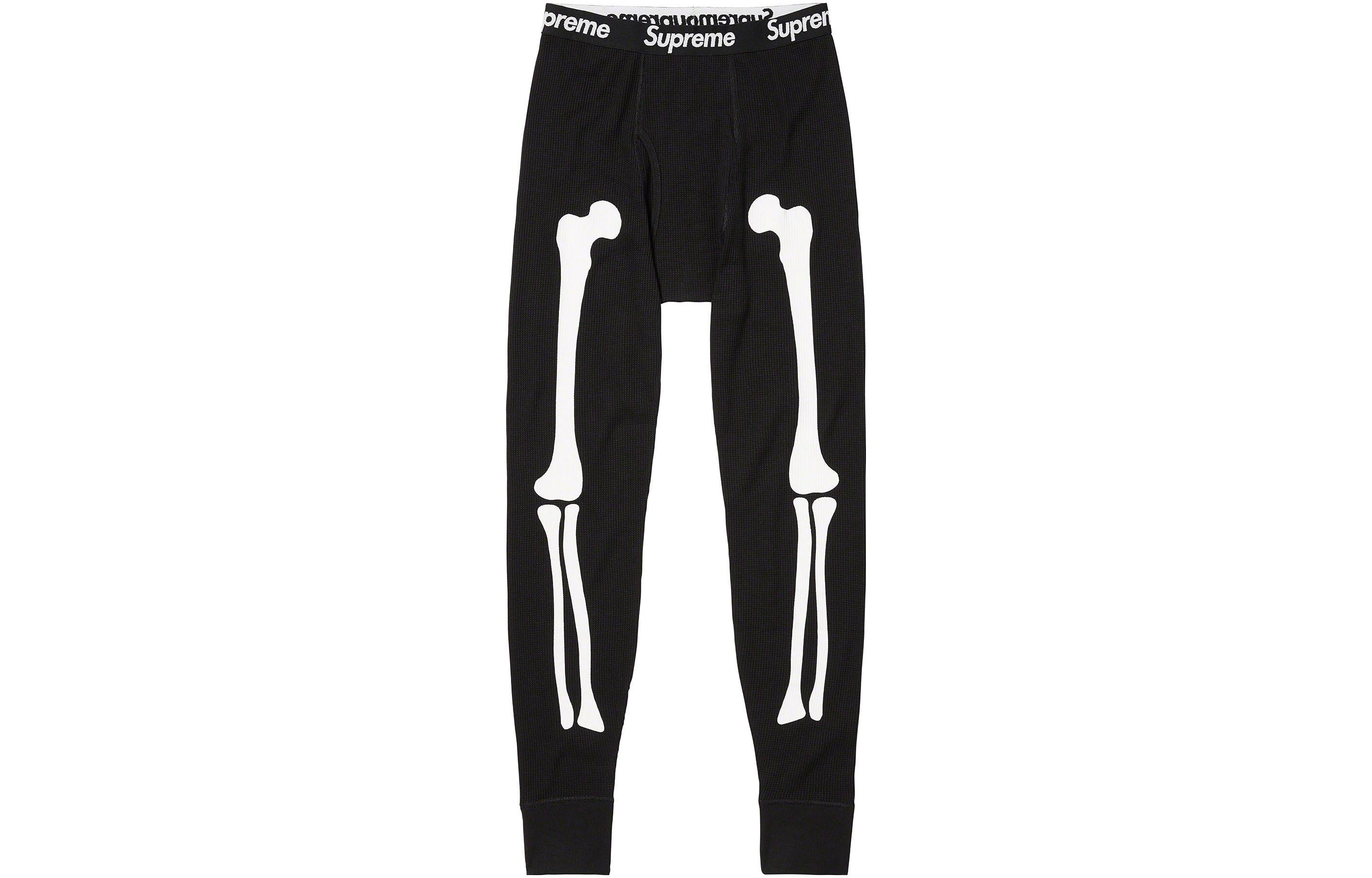 Supreme x HANES FW23 Week9 Bones Thermal Crew Pants 'Black' SUP-FW23-155 - 2