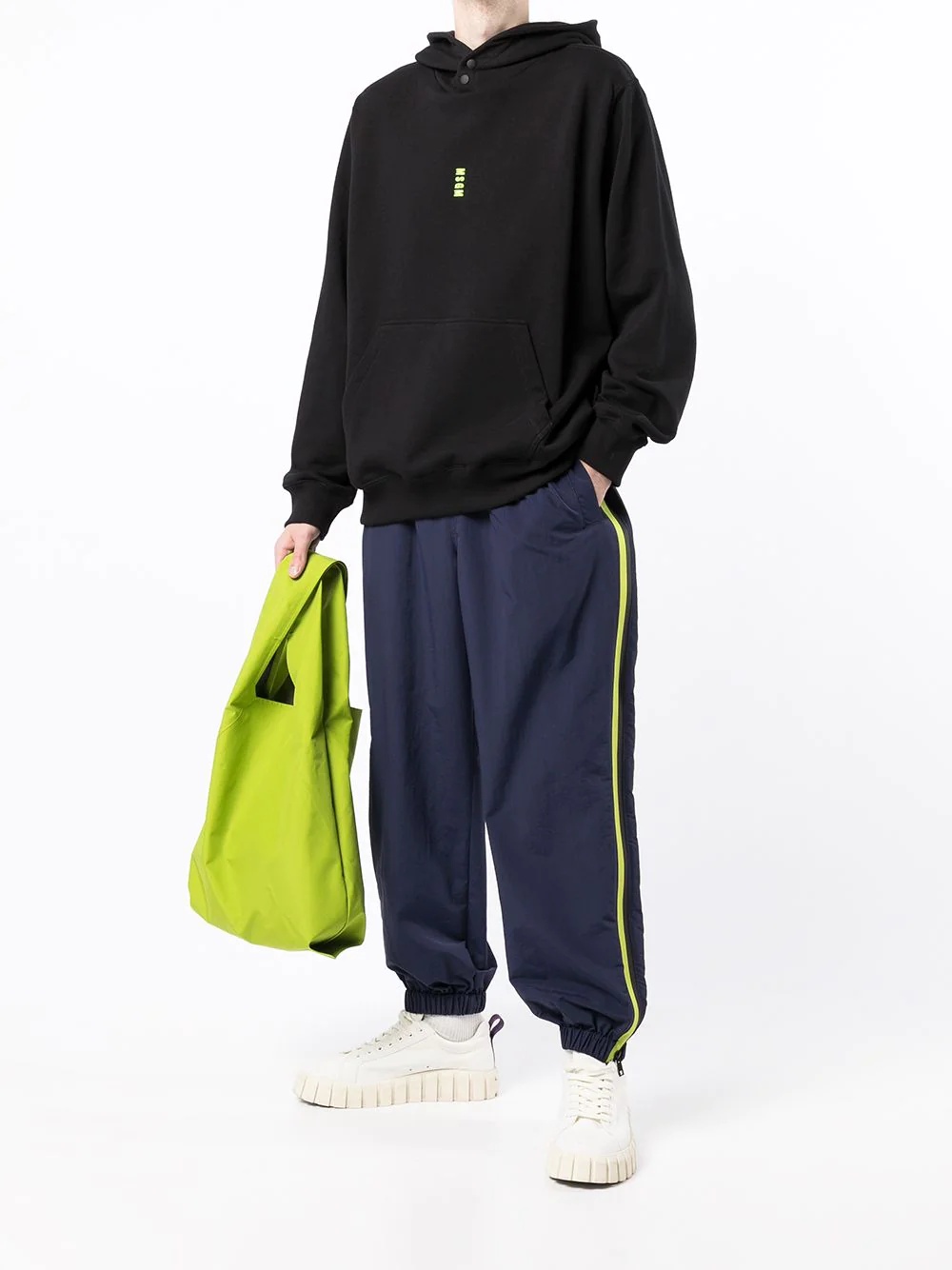 contrasting pipe-trim track pants - 2