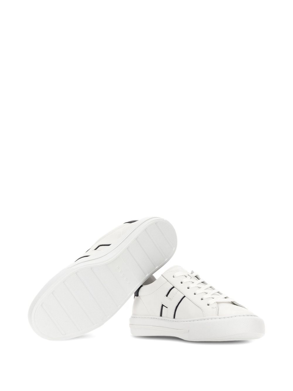 H691 logo-embellished leather sneakers - 4